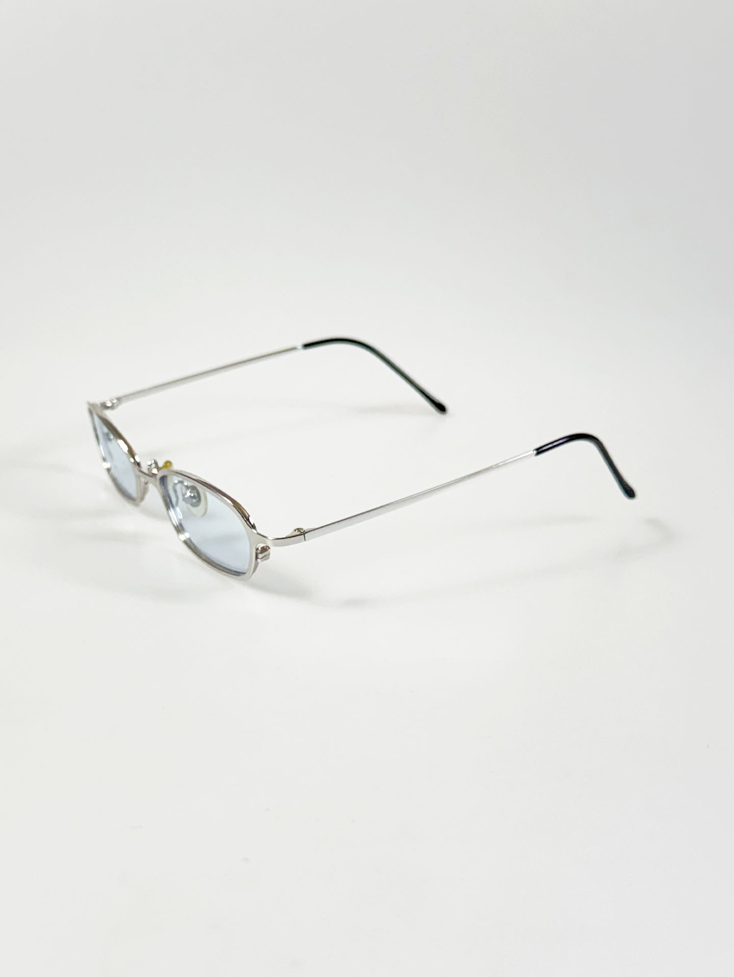 JEEP Silver Slim Oval Metal Frame Tint Glasses