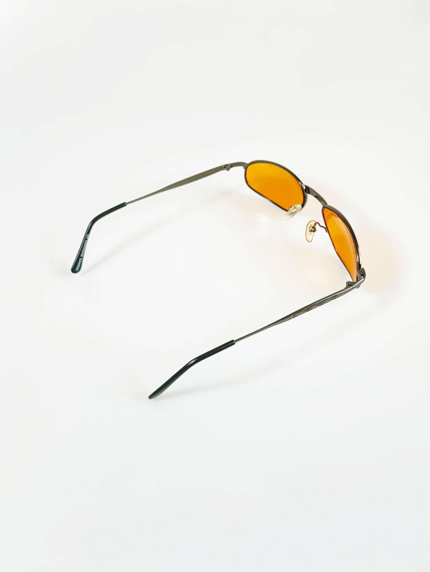 VOTE Slim Oval Metal Frame Tinted Sunglasses