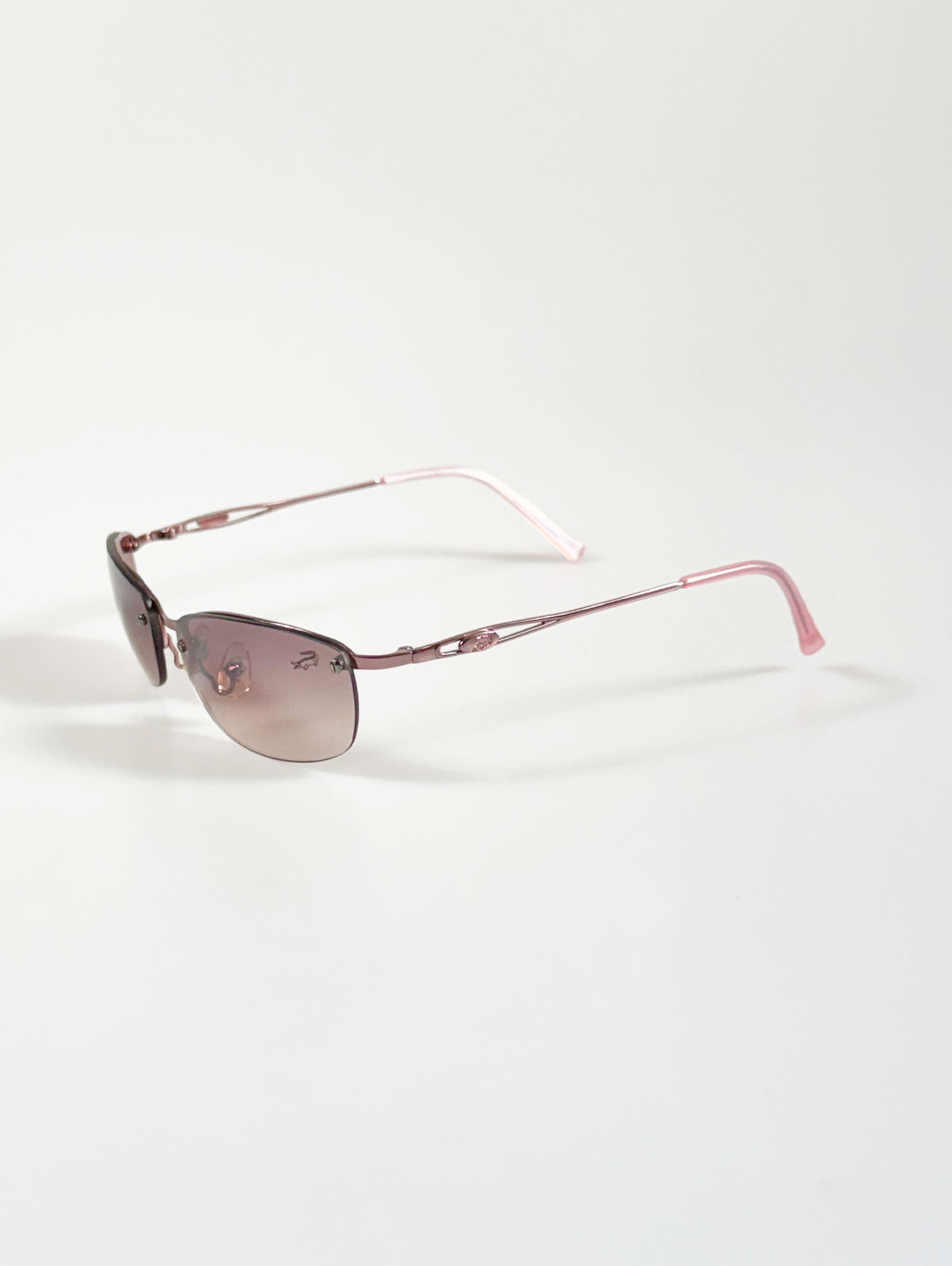 90's CARTELO Rimless Square Metal Tint Sunglasses