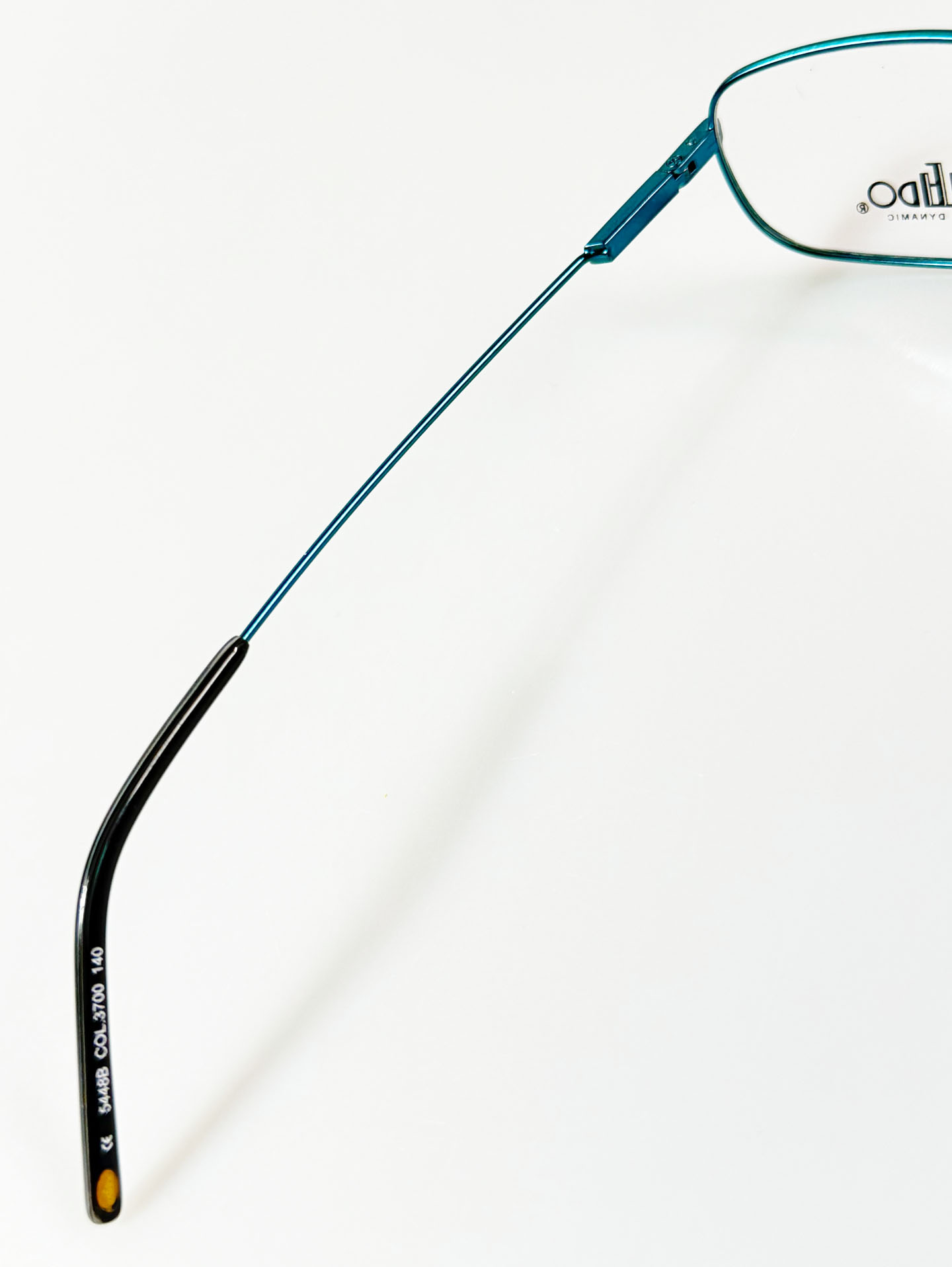 90's KALEIDO Teal Slim Square Metal Frame Glasses