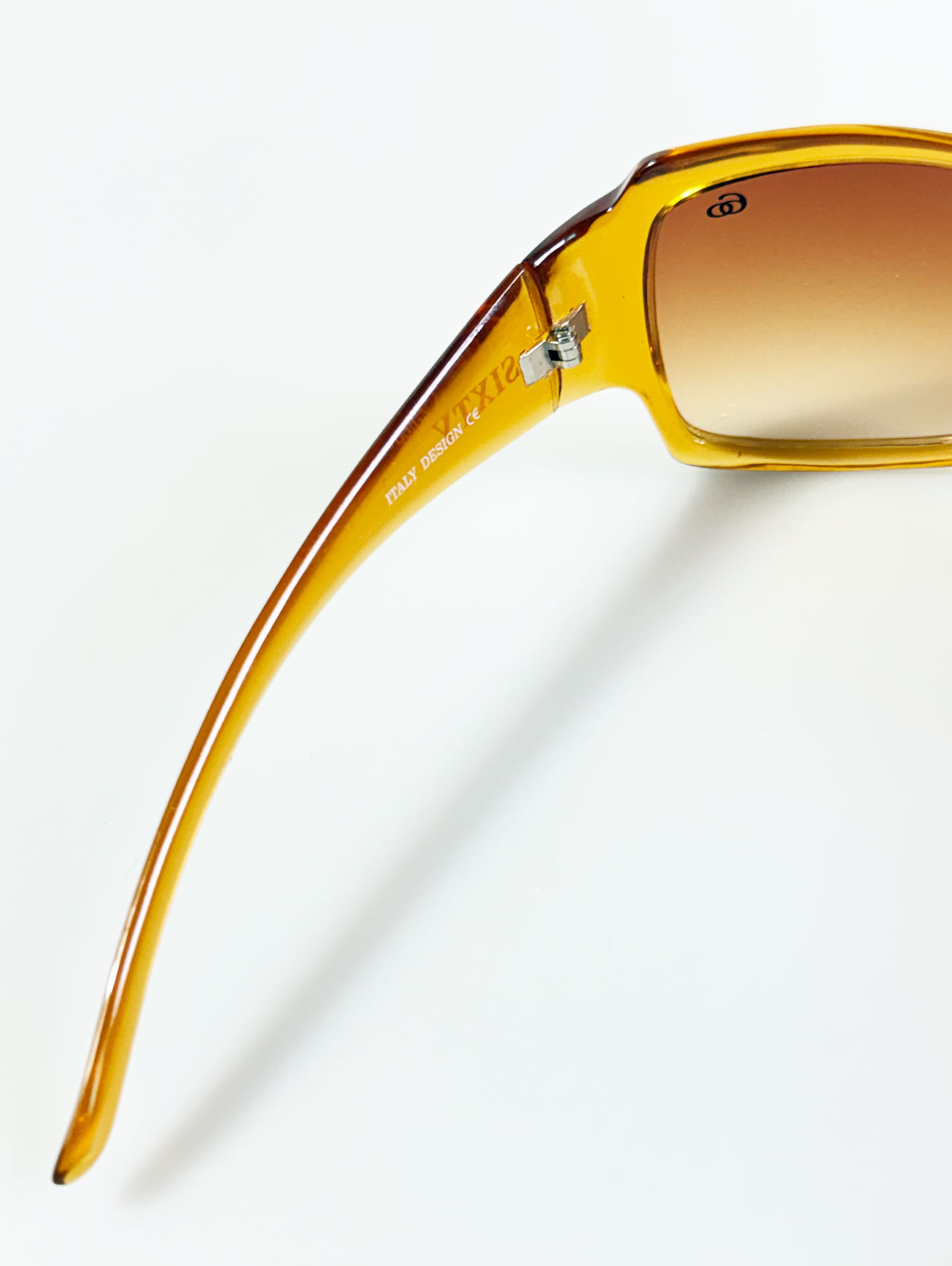 SIXTY Amber Translucent Bold Square Tinted Sunglasses