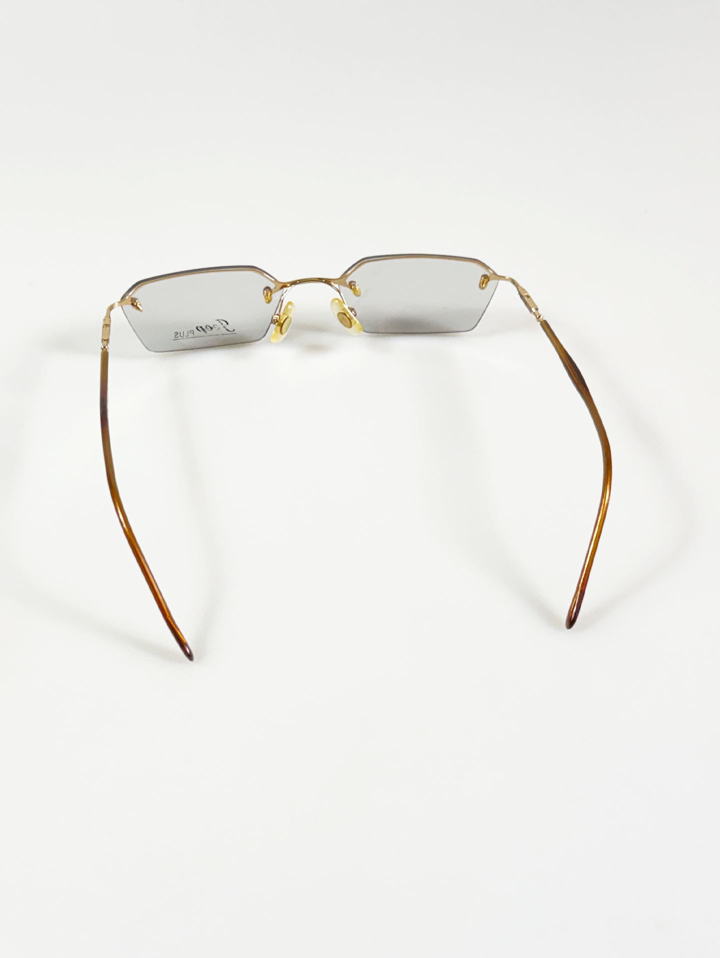 JEEP Gold Rimless Square Metal Glasses