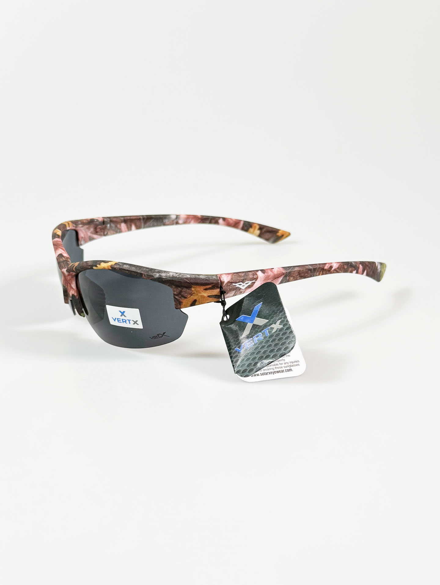 VERTX Realtree Pattern Wraparound Half-Rim Sunglasses