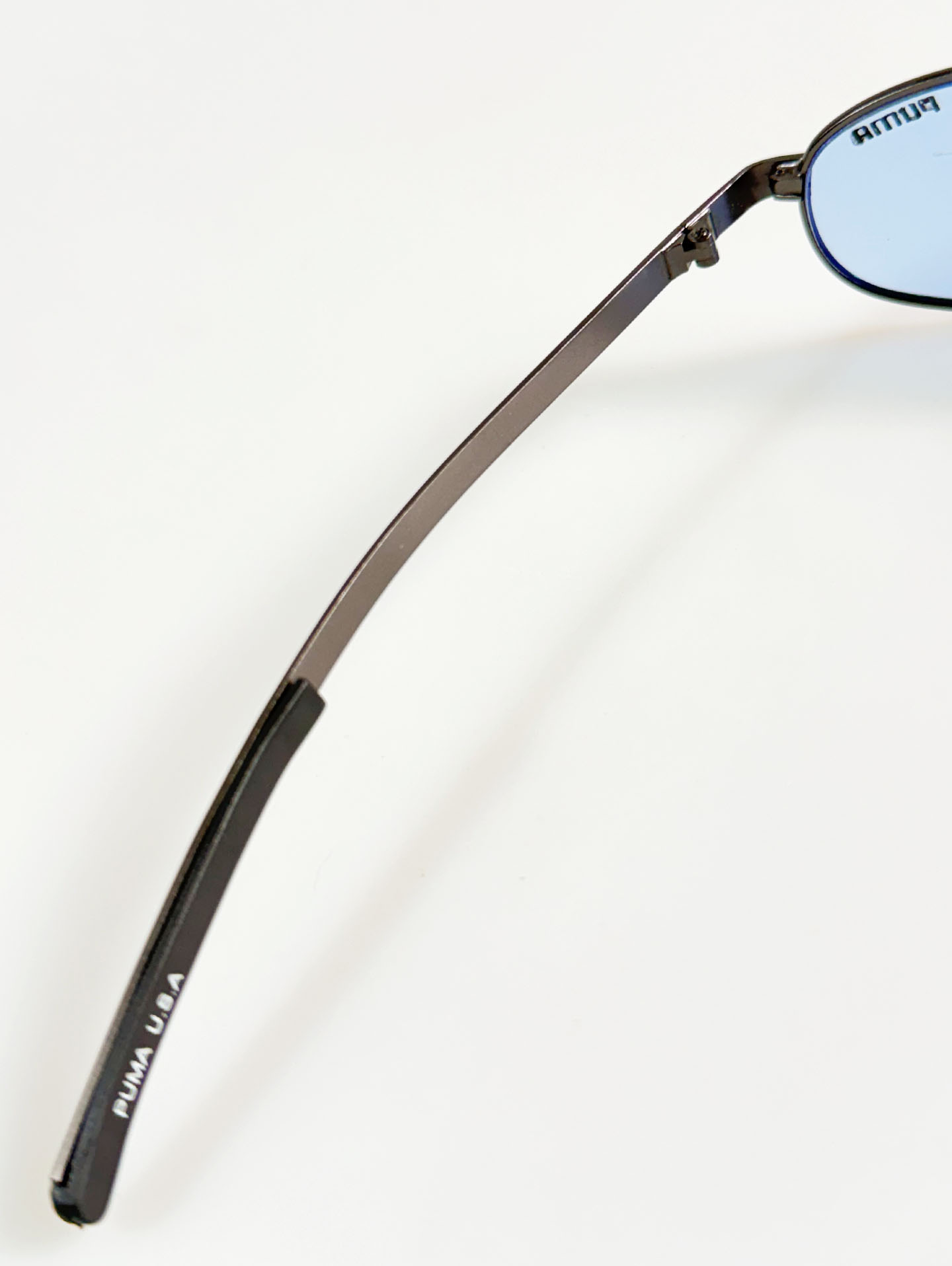 90's PUMA Dark Gunmetal Slim Oval Tint Sunglasses