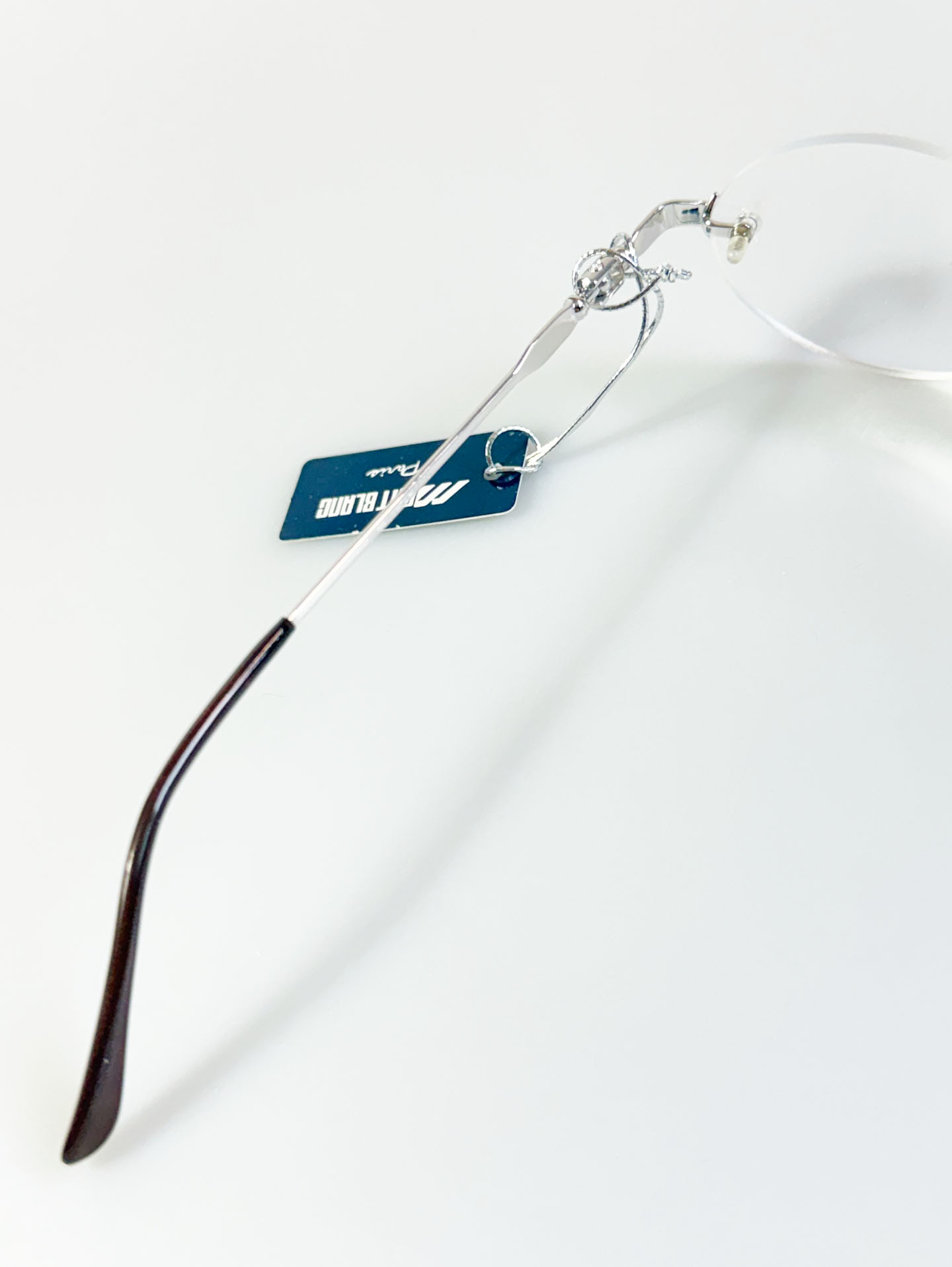 MONT BLANC PARIS Silver Rimless Oval Metal Frame Glasses