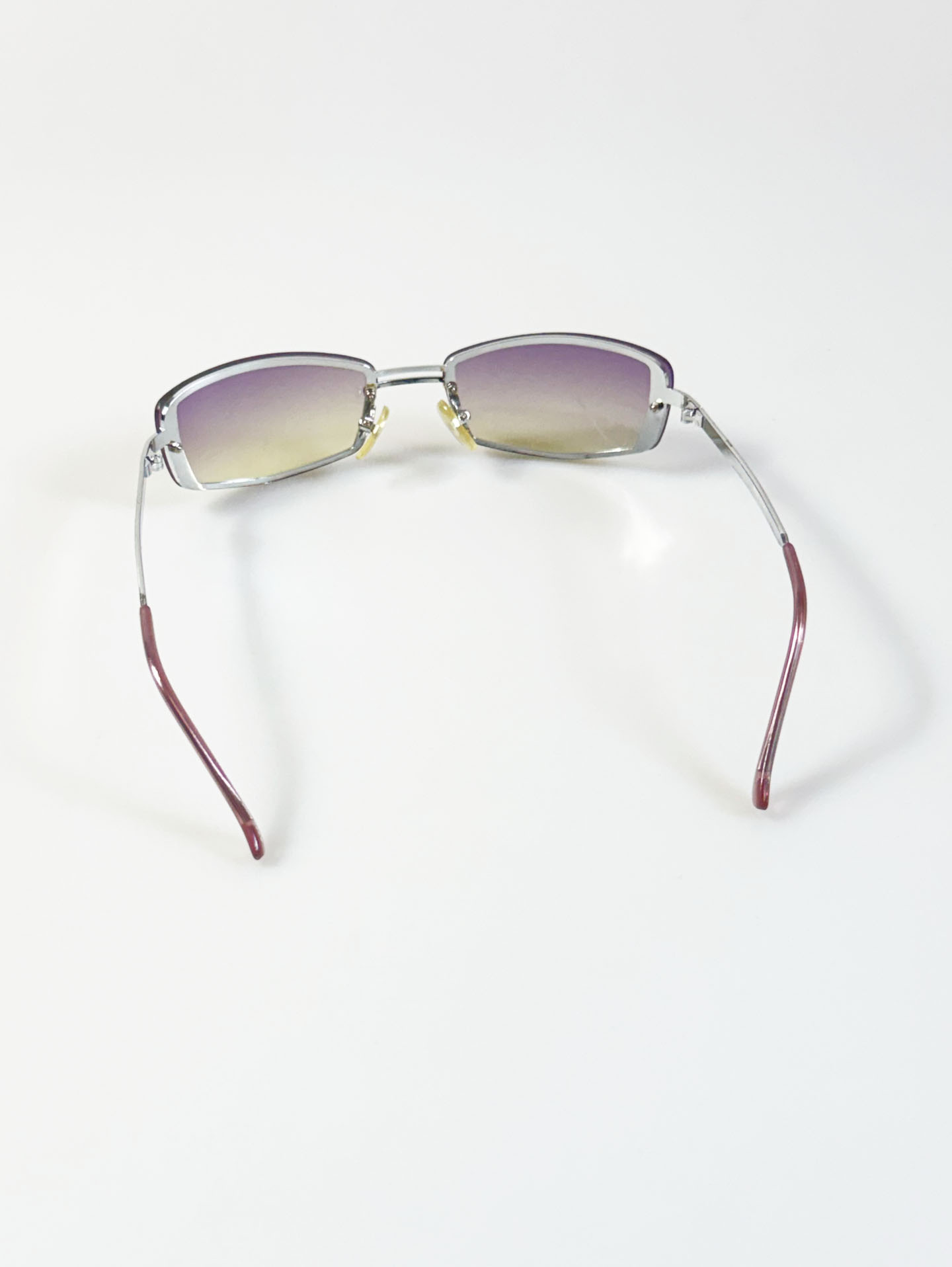 Rimless Square Metal Frame Tint Sunglasses