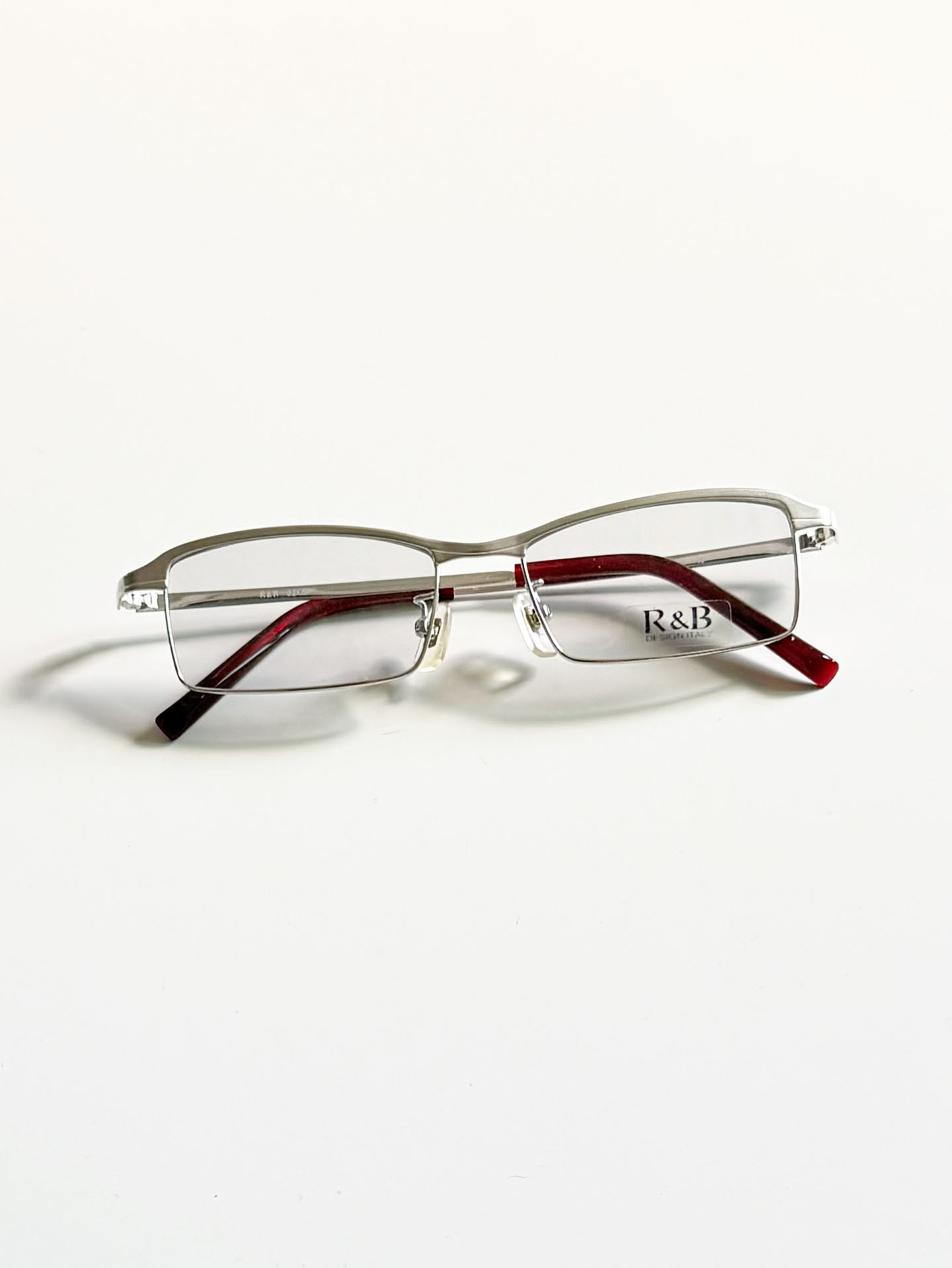 R&B Eyewear Slim Slim Square Metal Glasses