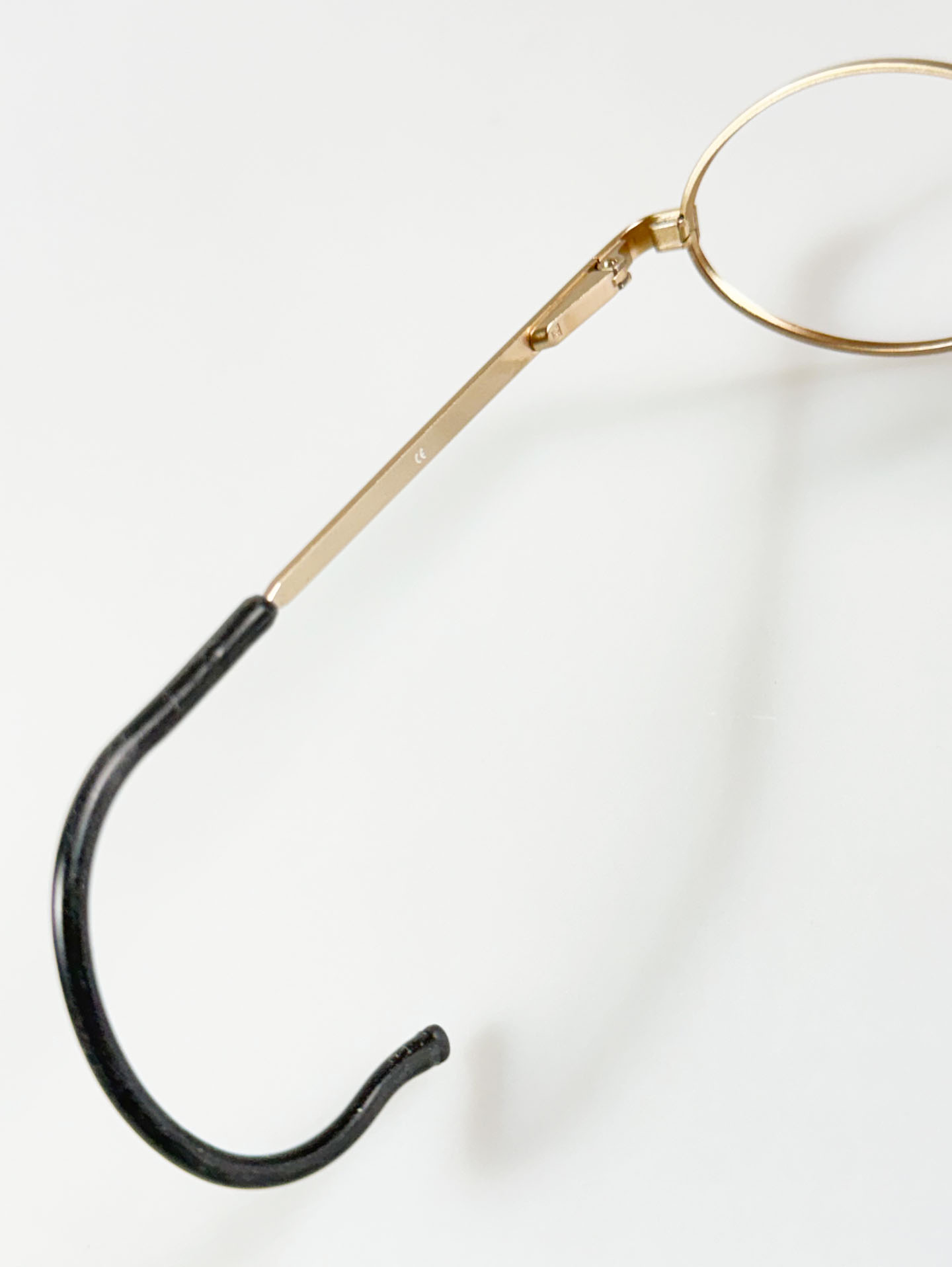 90's SJ SIDNEY Gold Metal & Tortoiseshell Oval Frame Glasses
