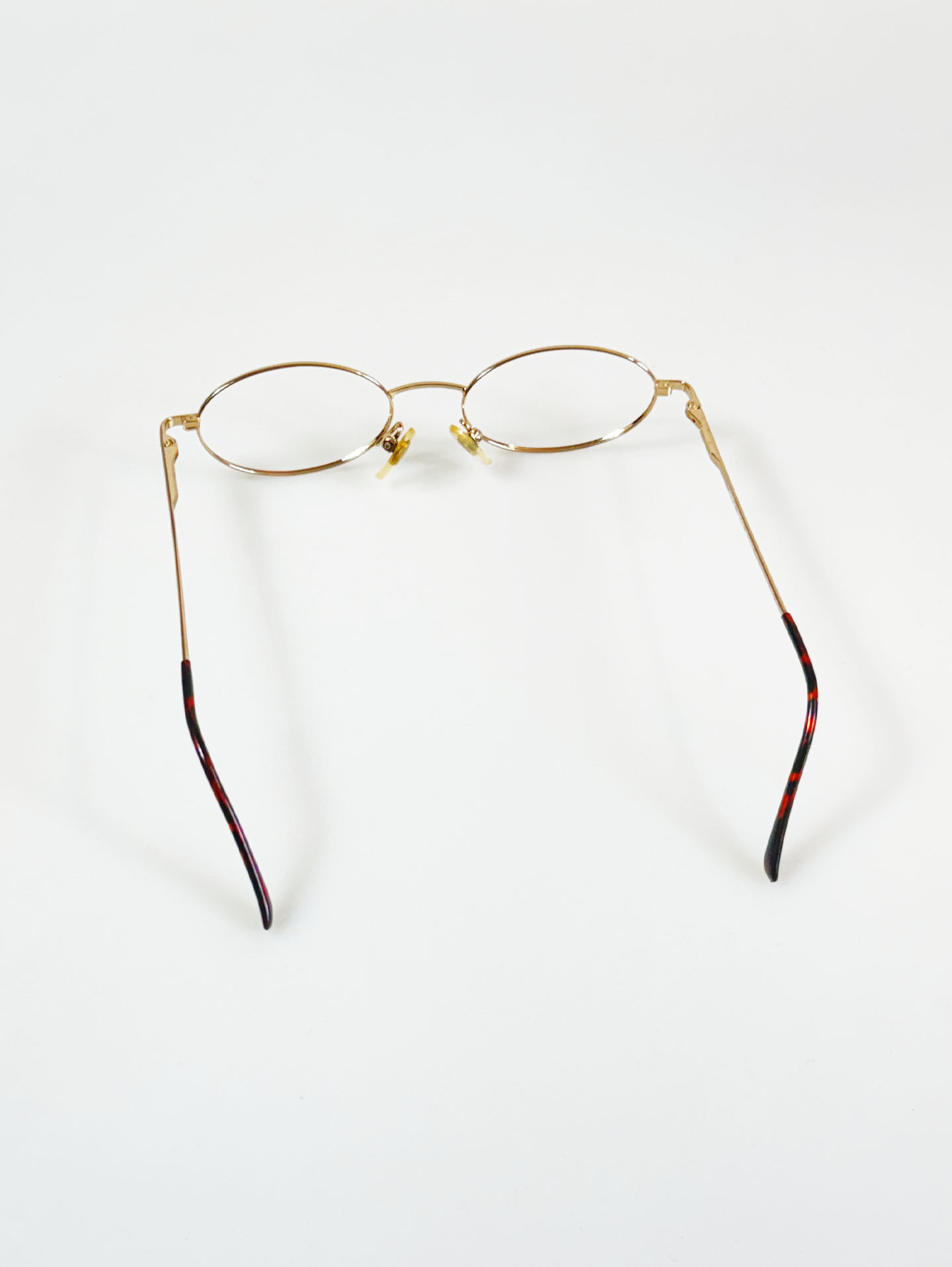 ZEPHYR Slim Oval Gold Metal Frame Glasses