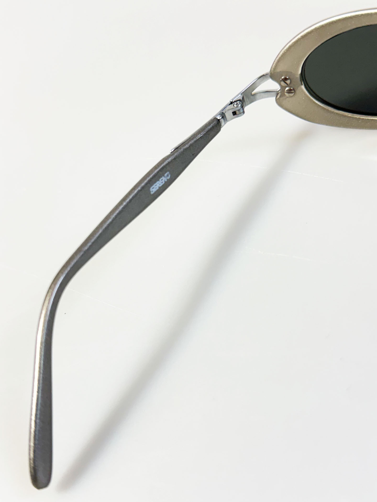 90's SERENO Bold Oval Combination Frame Sunglasses