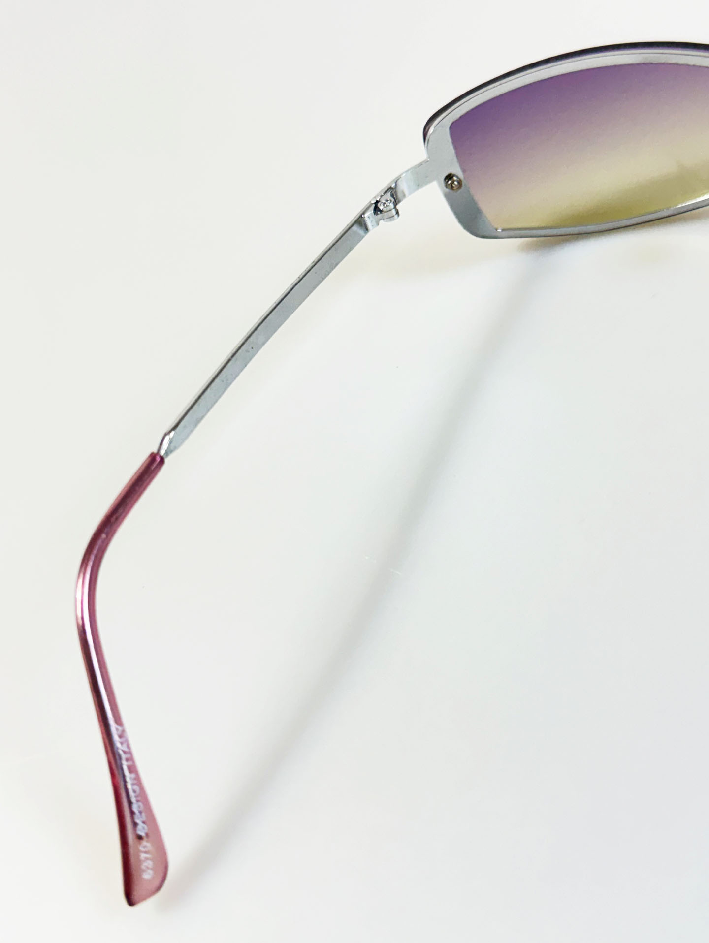 Rimless Square Metal Frame Tint Sunglasses