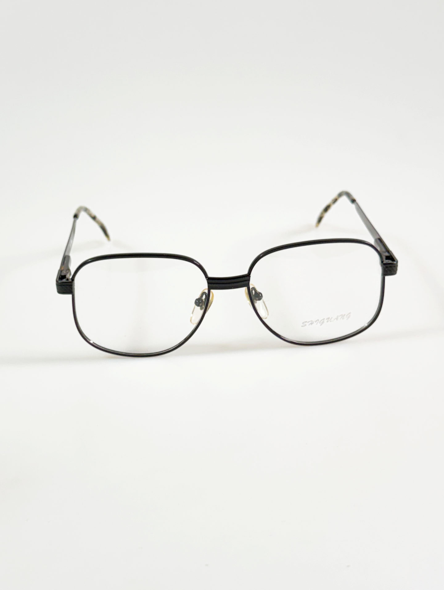 90's Black Oversized Square Metal Glasses