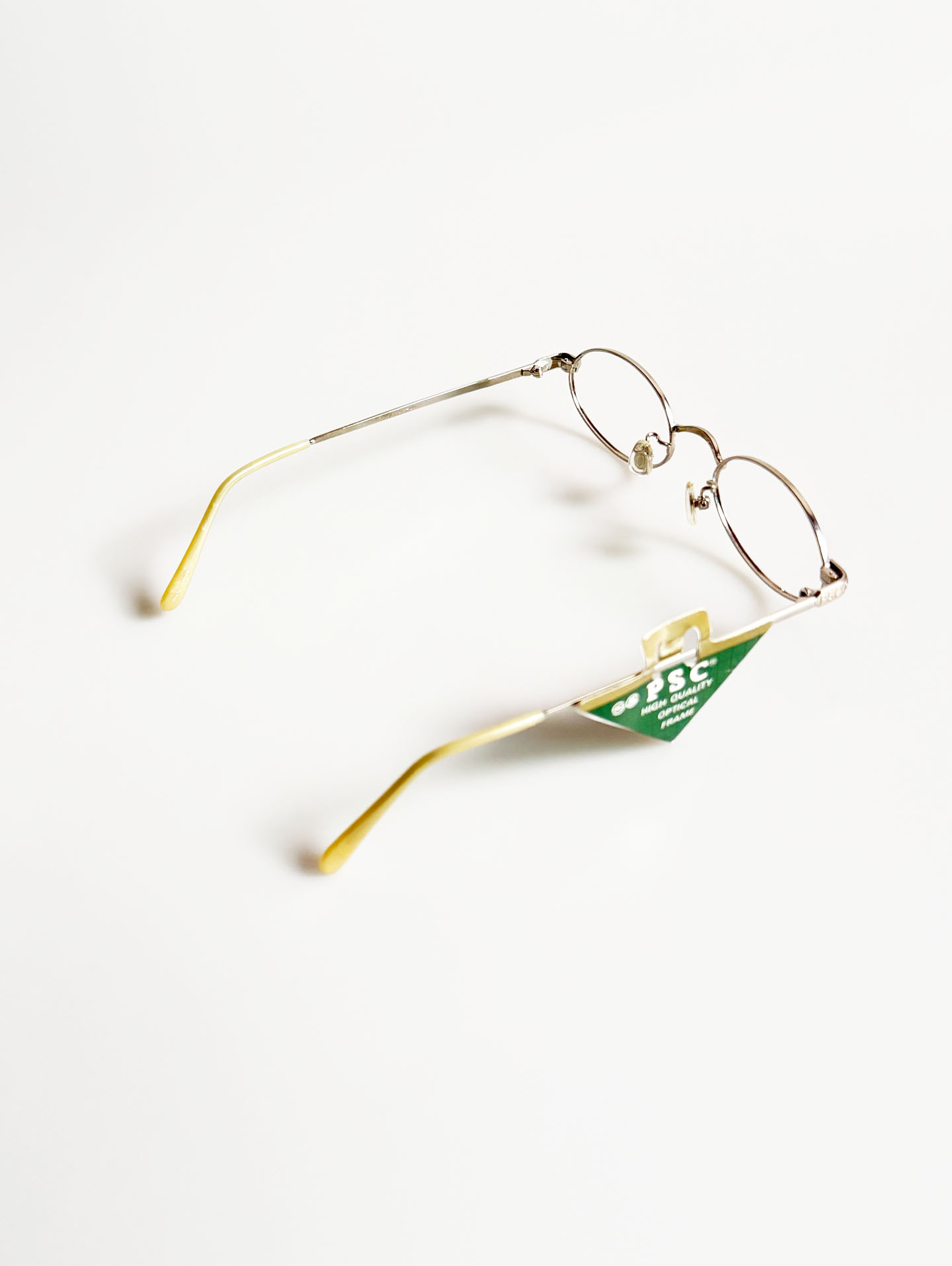 P.S.C. FASHION Silver Oval Metal Frame Glasses