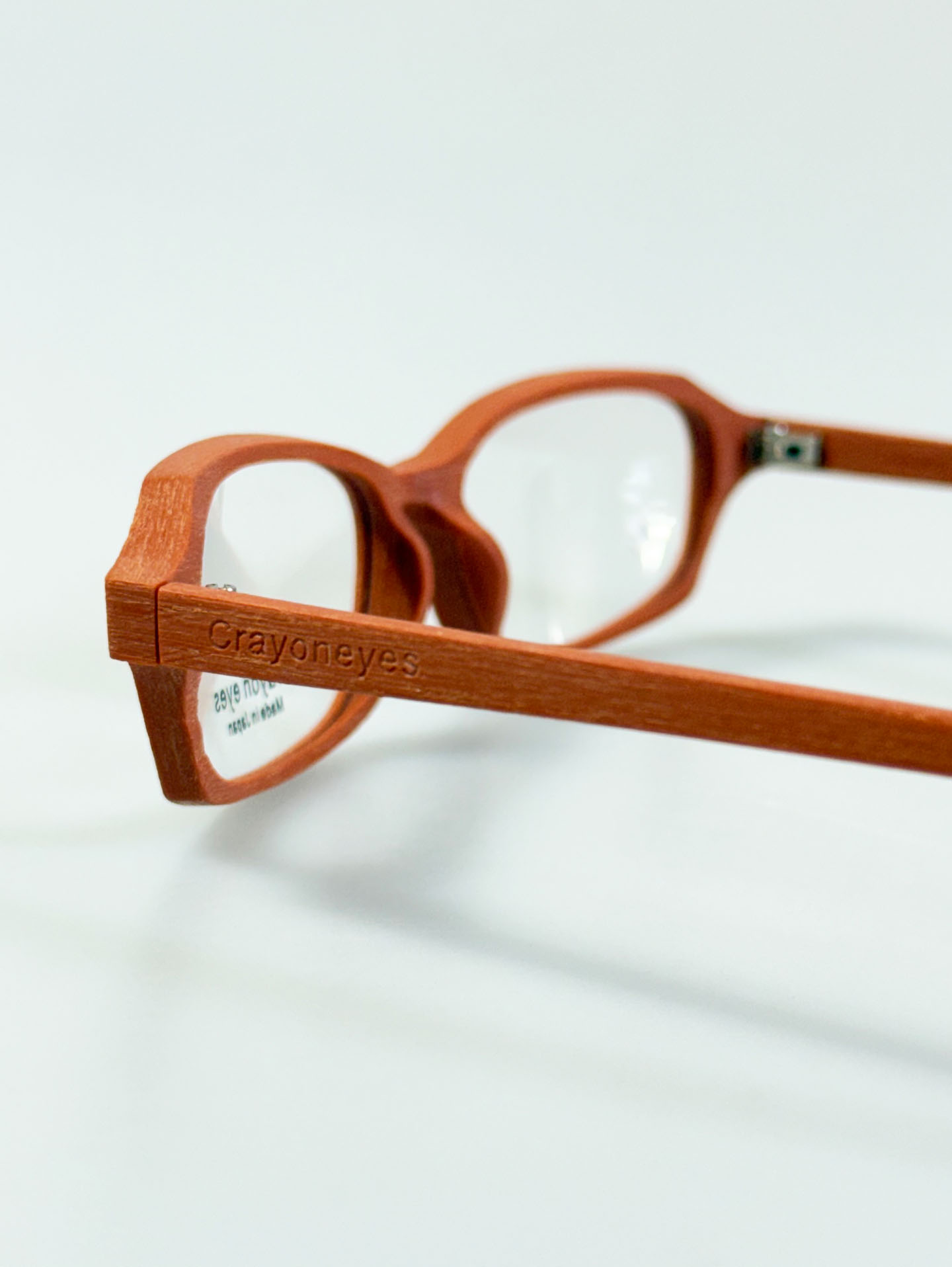 CRAYON EYES Wood Slim Square Frame Glasses (made in Japan)