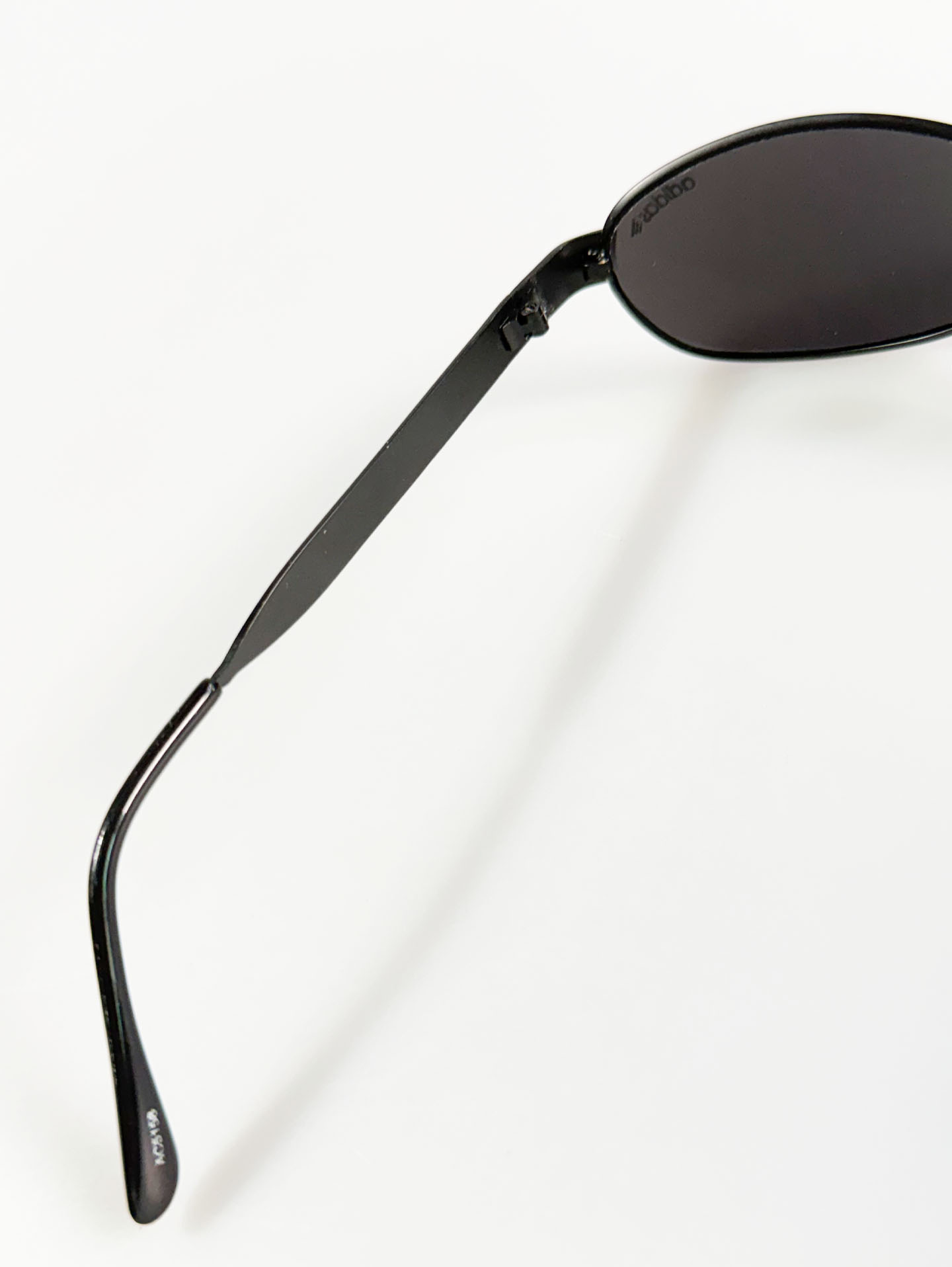 Adidas Black Slim Oval Metal Sunglasses
