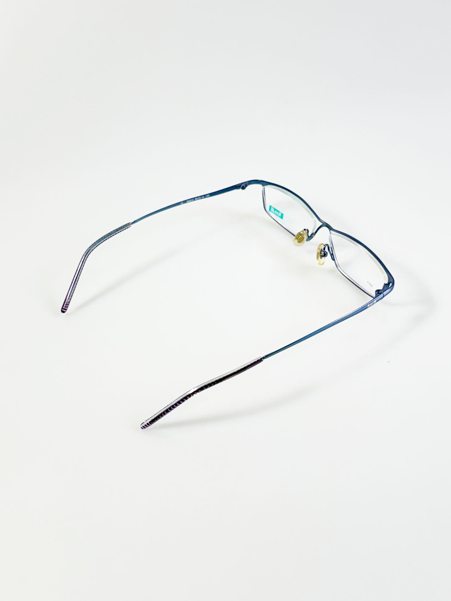 FUTIS Blue Slim Square Metal Glasses