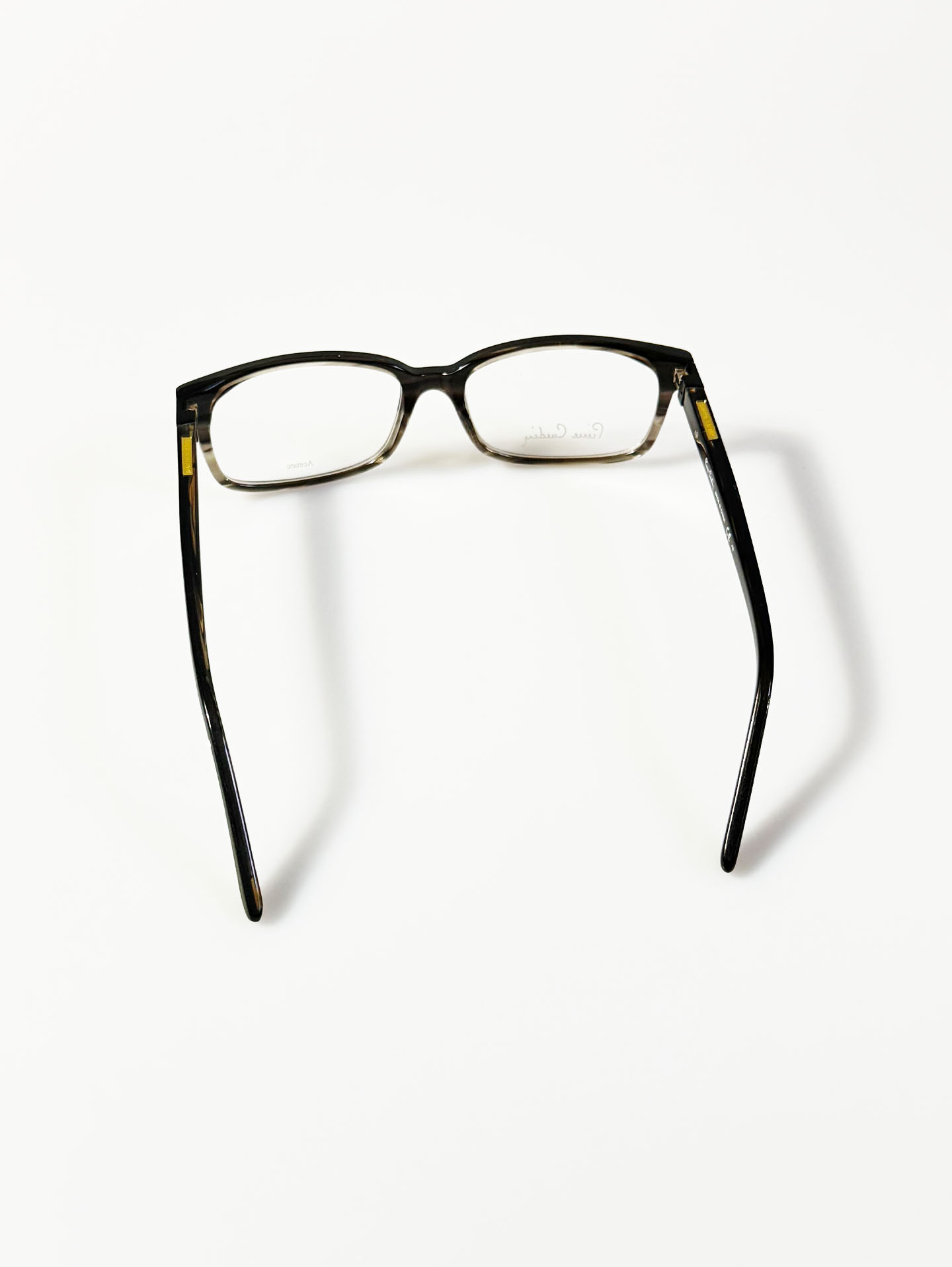Pierre Cardin Smoke Grey Square Horn-Rim Frame Glasses