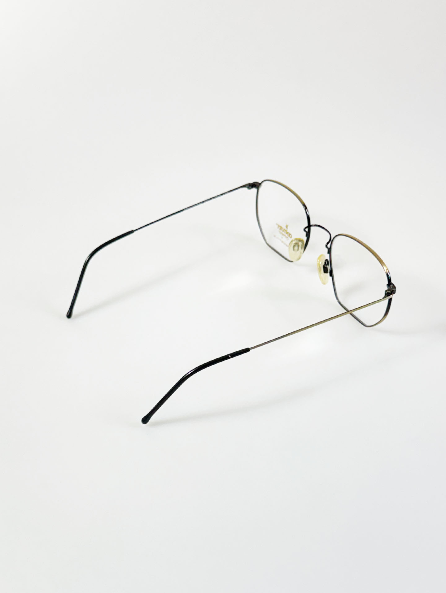 90's Century Eyewear Marble Square Metal Frame Glasses