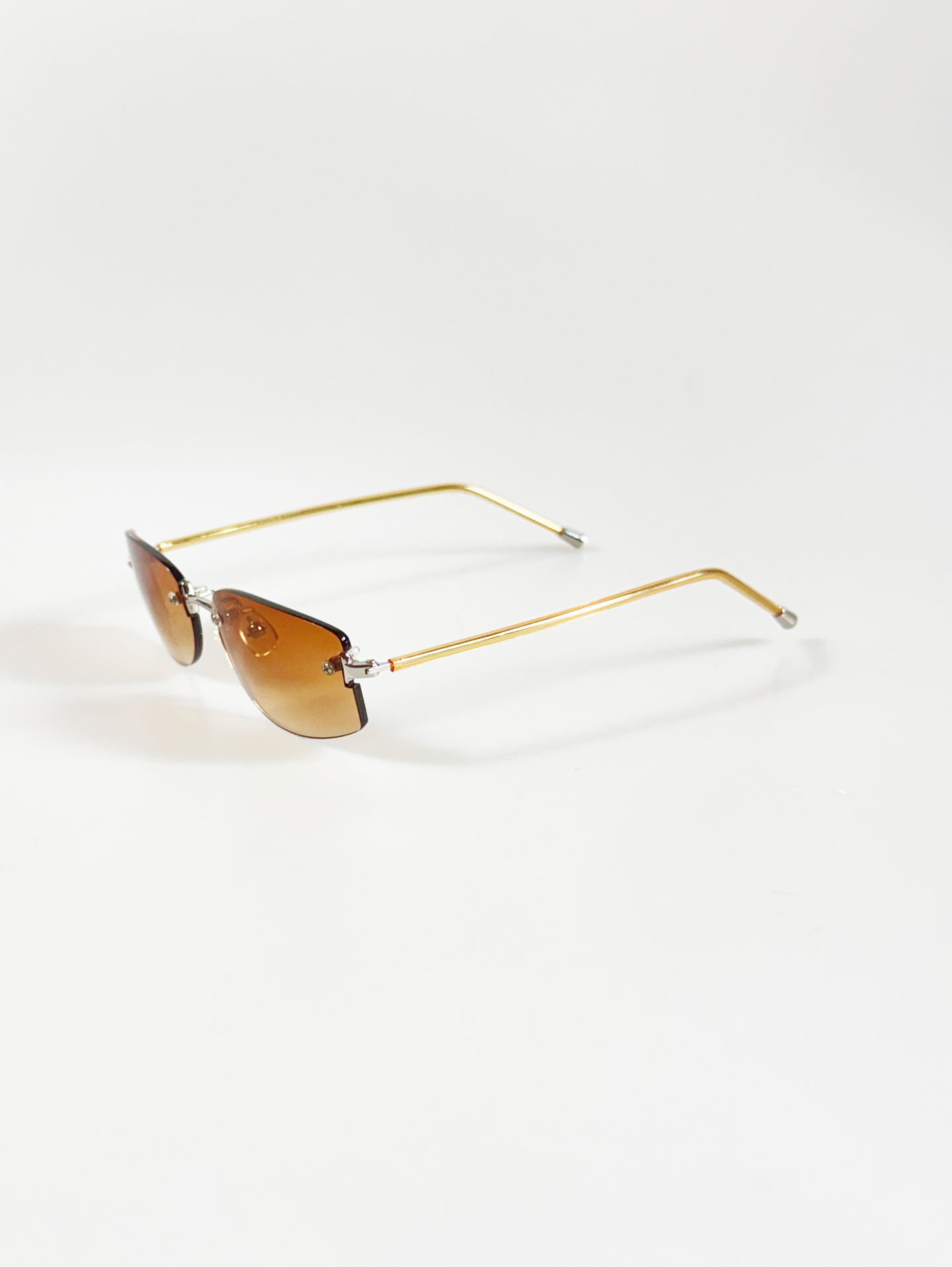 CAPRIO Rimless Square Metal Tint Sunglasses