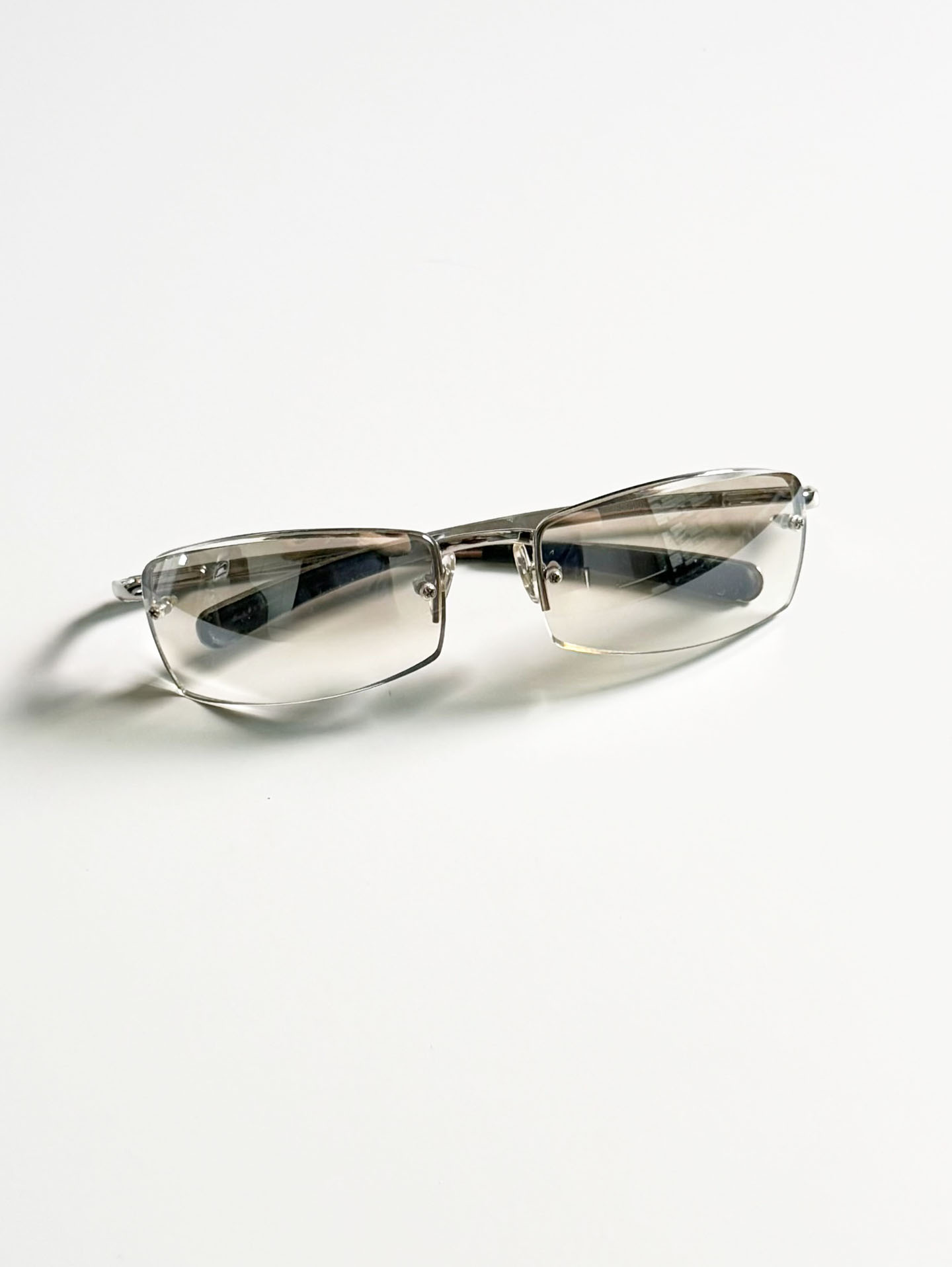 CAPRIO Rimless Square Metal Tinted Sunglasses