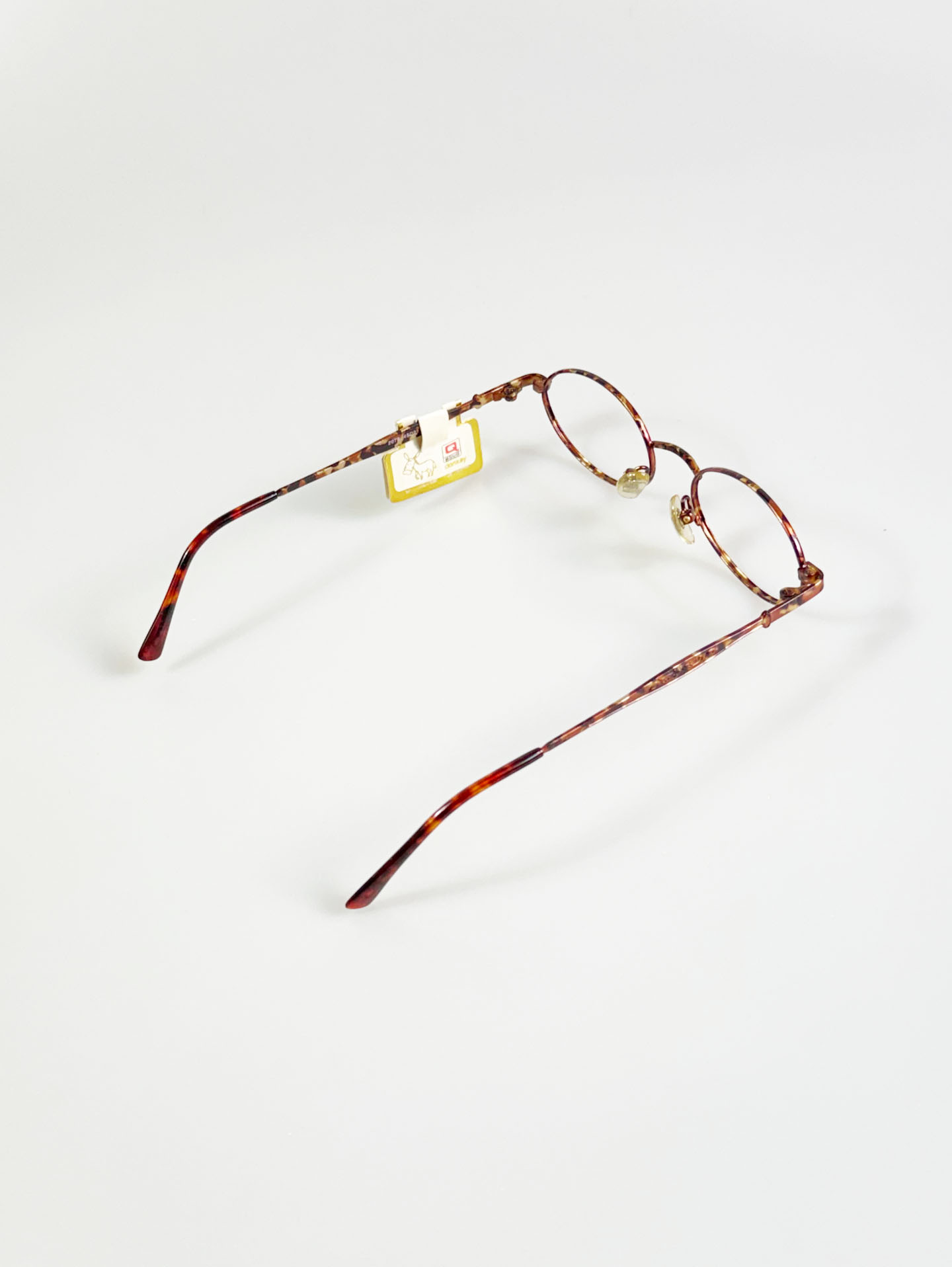 90’s Donkey Tortoise Oval Metal Frame Glasses