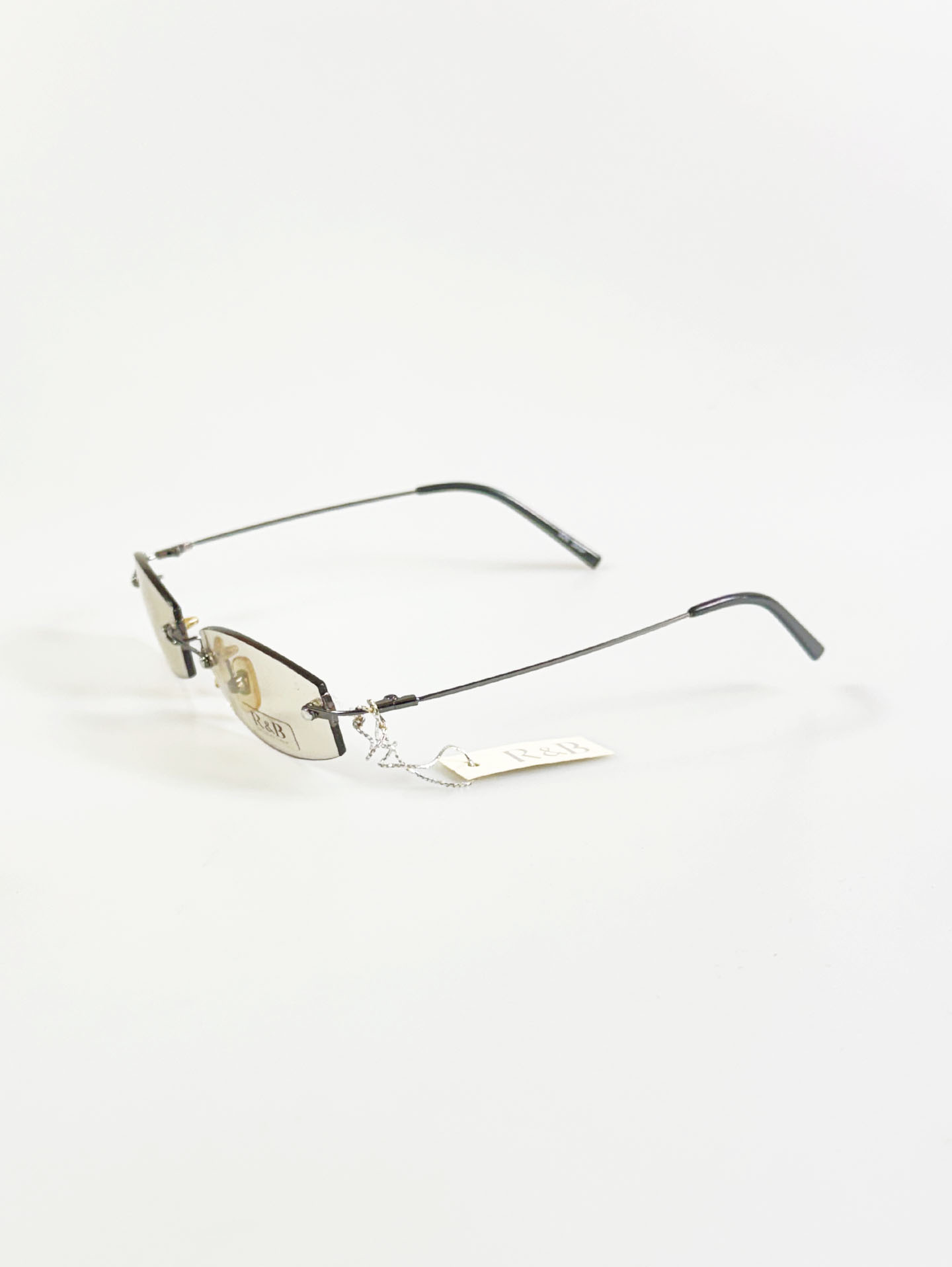 R&B Eyewear Rimless Square Metal Glasses
