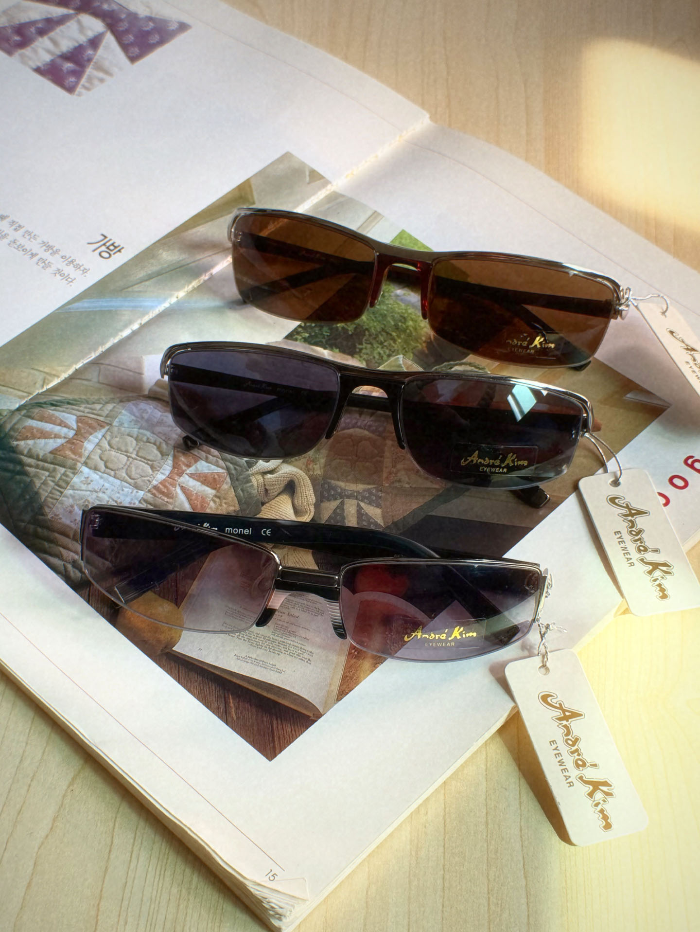 ANDRÉ KIM Semi-Rimless Sunglasses Collection Series 01