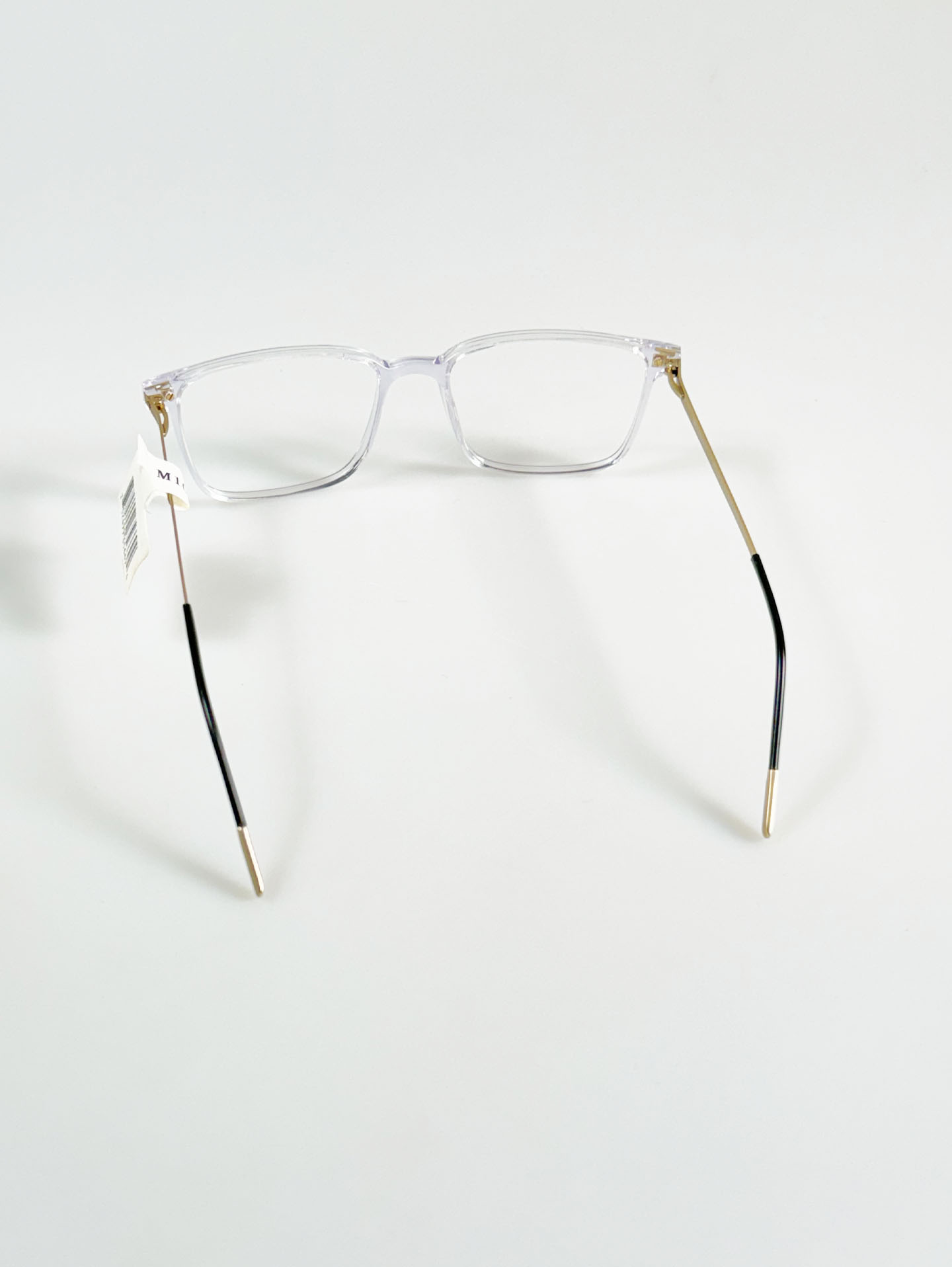 MOLESKINE EYEWEAR Crystal Clear Square Acetate Combo Frame Glasses