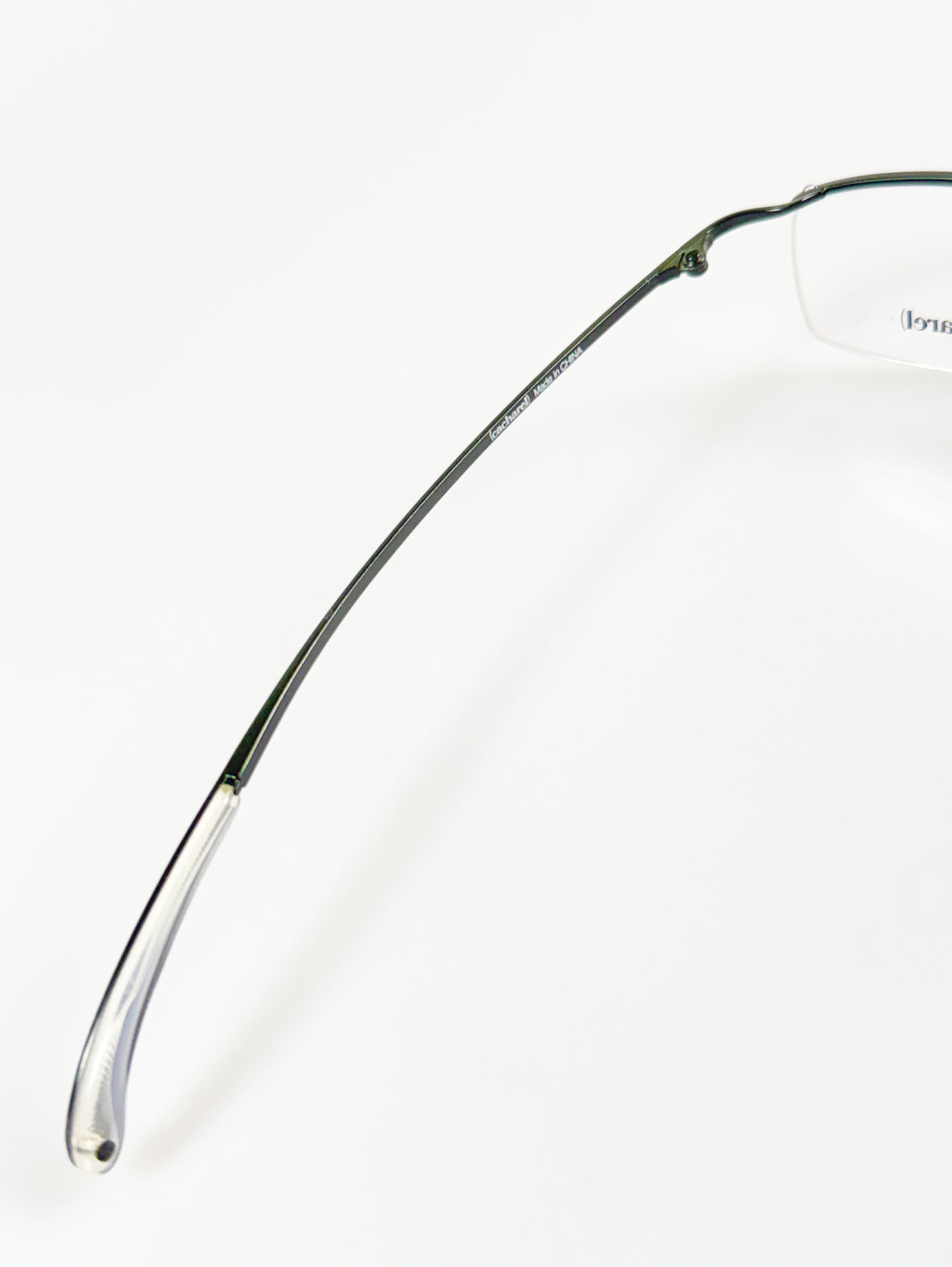 Cacharel Black Square Half-Rim Metal Frame Glasses