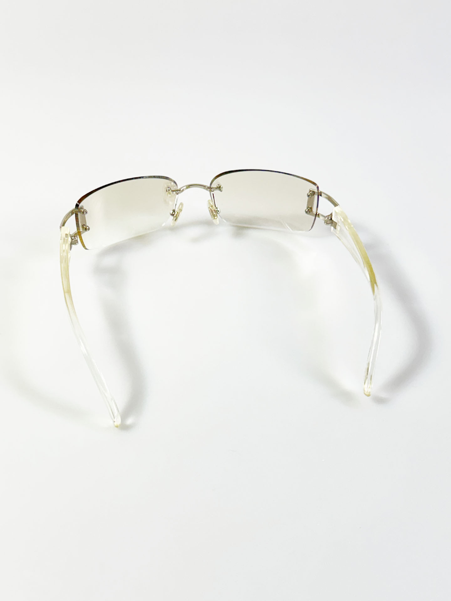 CAPRIO Rimless Square Metal Tinted Sunglasses