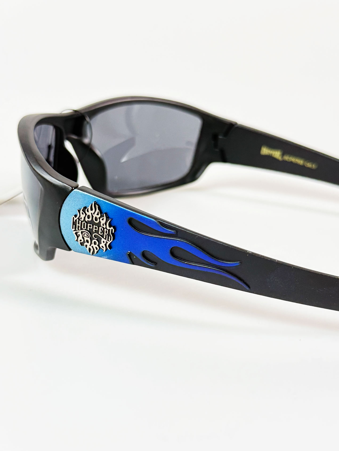 CHOPPERS Wraparound Matte Black Square Frame Sunglasses