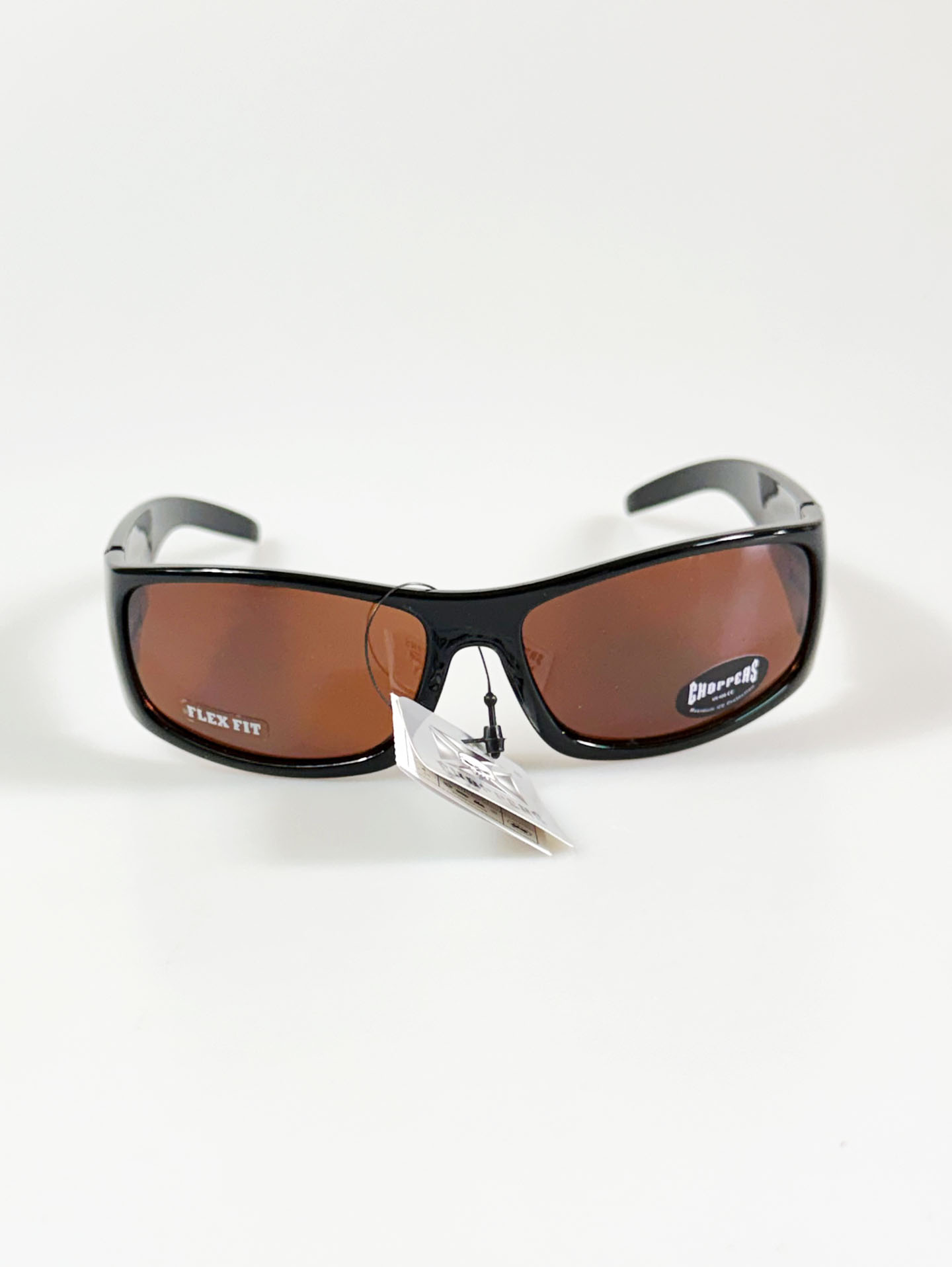CHOPPERS Matte Black Wraparound Biker Tint Sunglasses