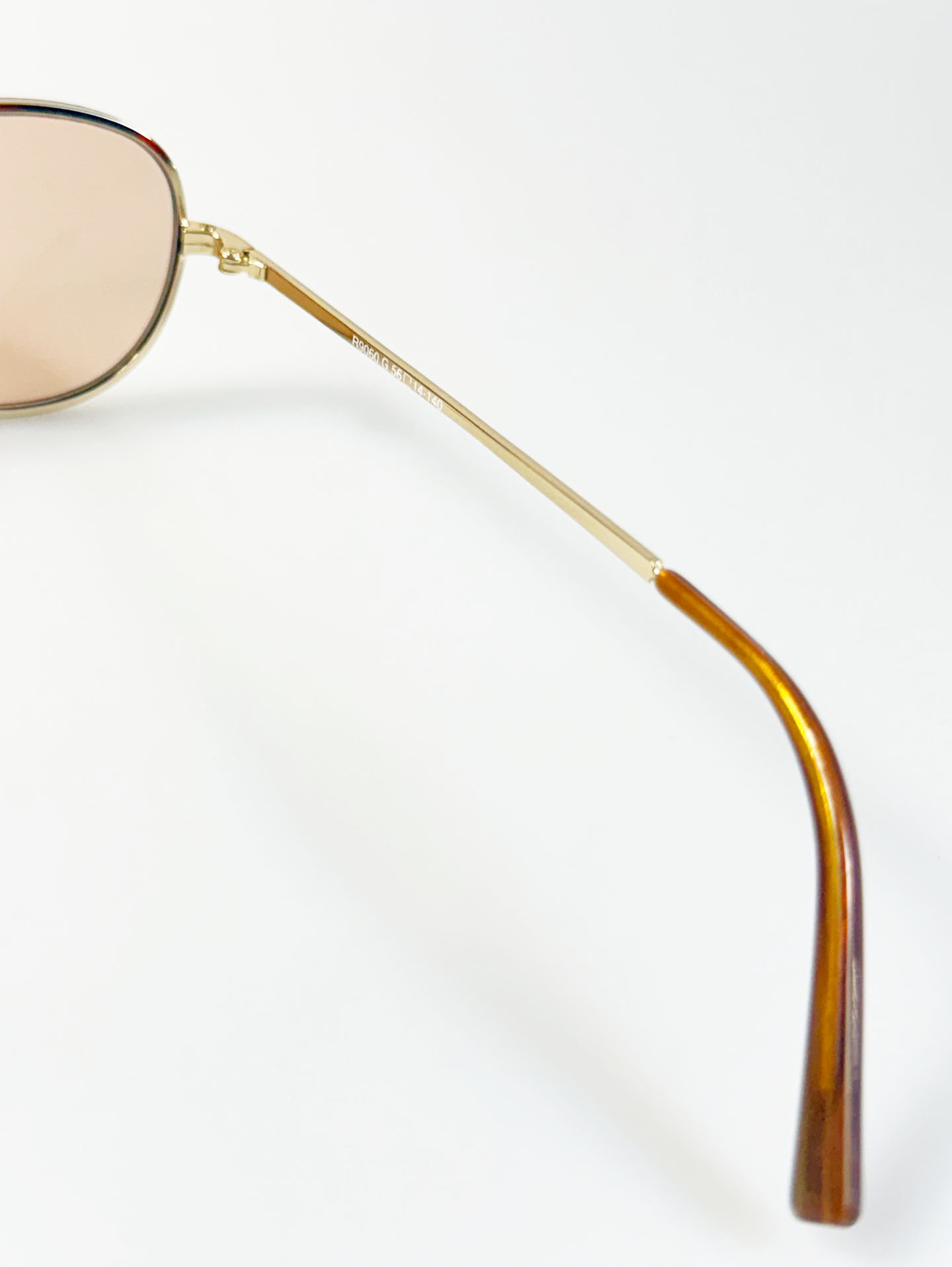 IXRON Gold Rimless Oval Metal Tint Sunglasses