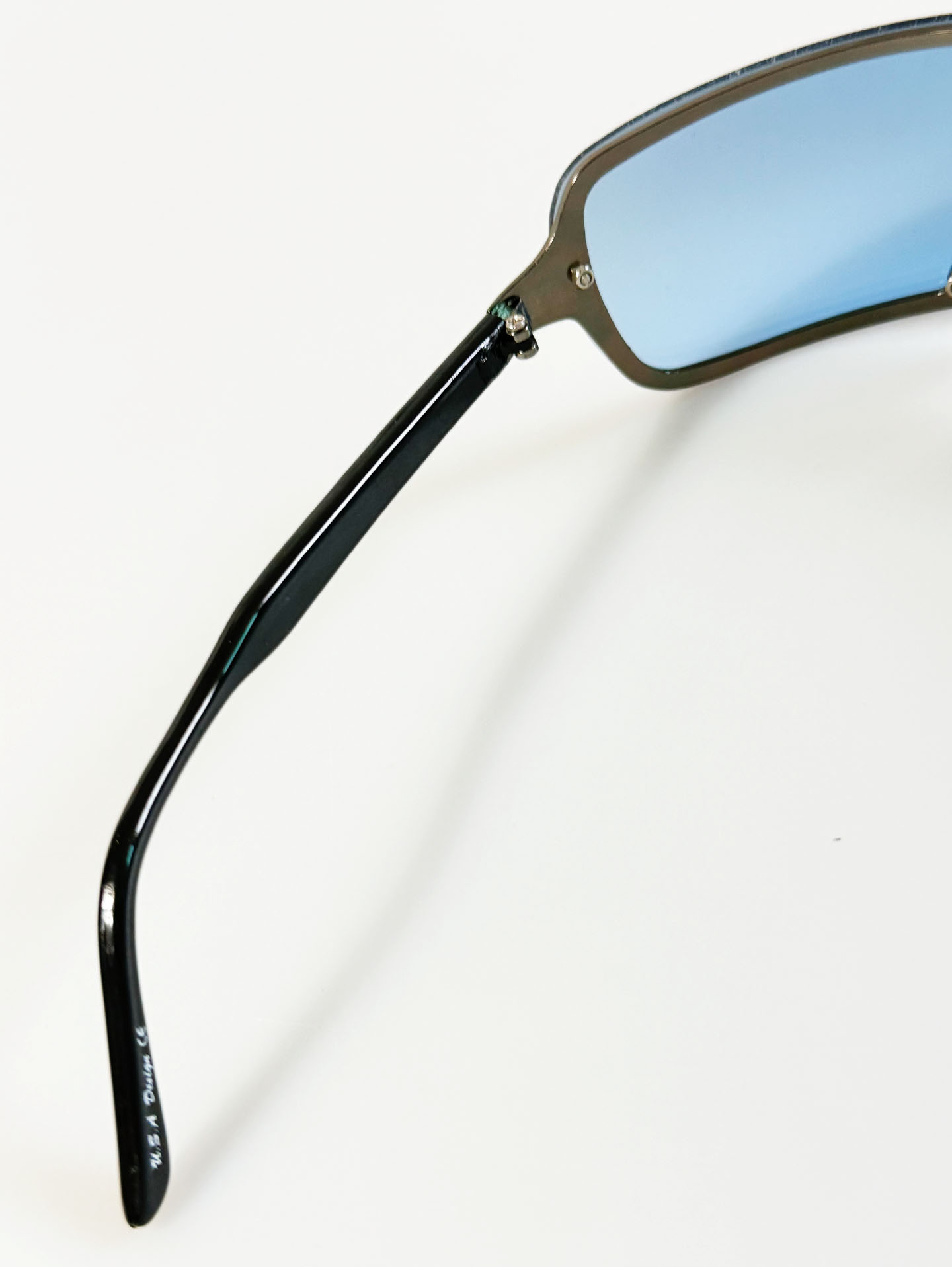 Rimless Shield Square Metal Tint Sunglasses