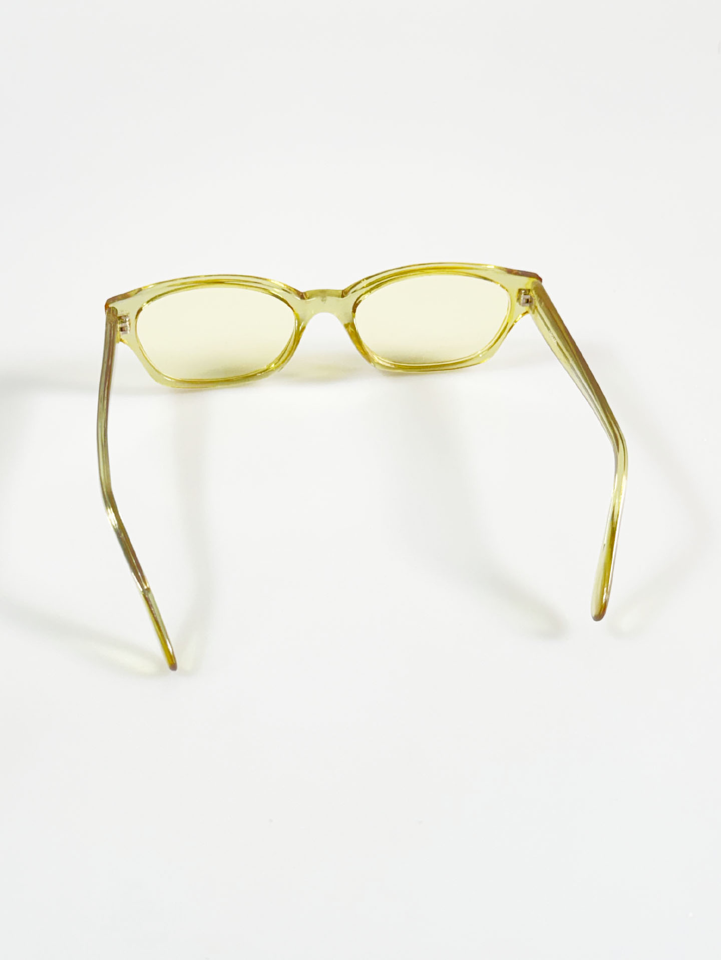 Transparent Yellow Bold Square Tint Sunglasses