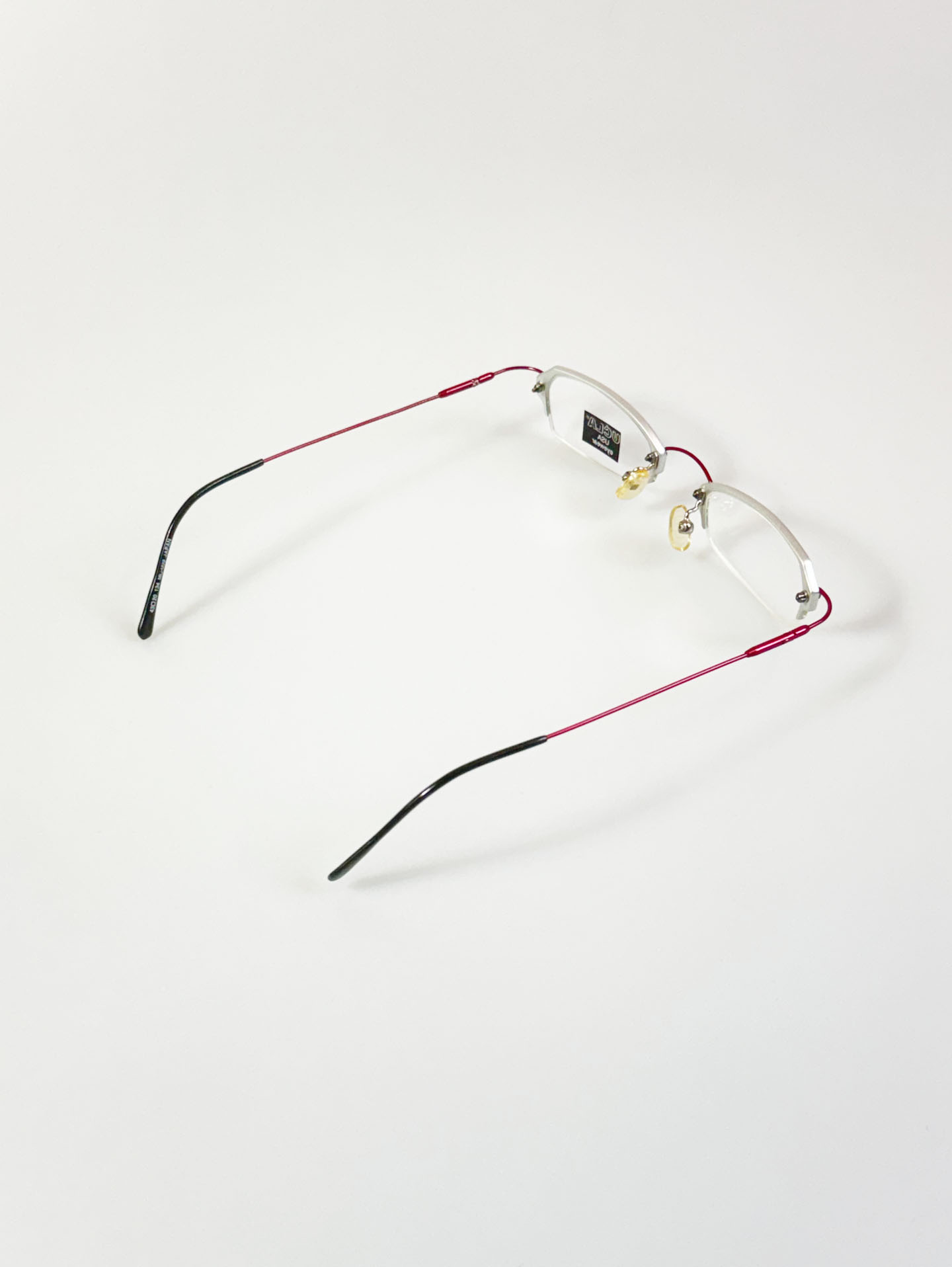 90’s UCLA Half-Rim Square Two-Tone Metal Glasses