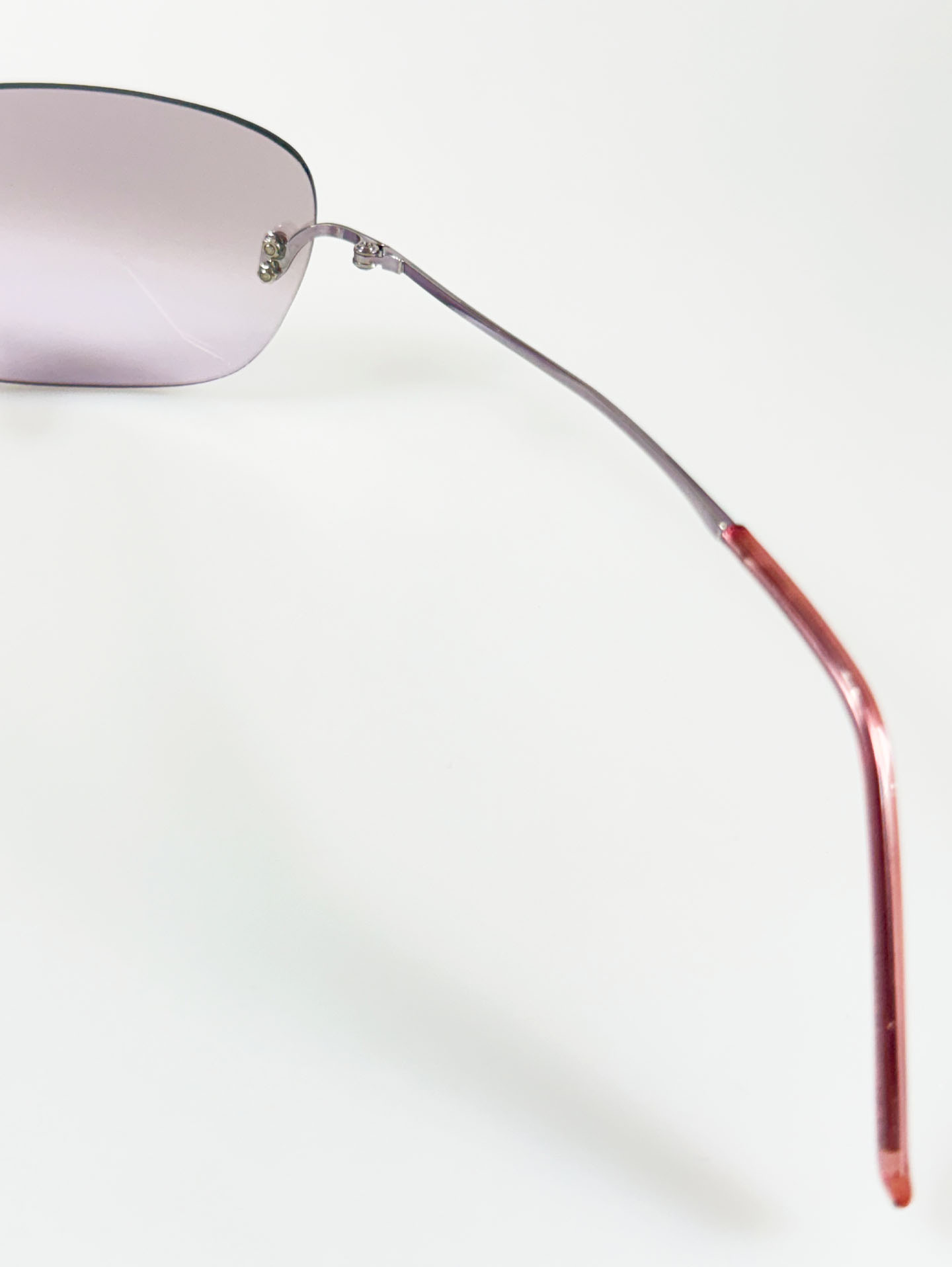 INKOGNITO Silver Rimless Square Tint Sunglasses