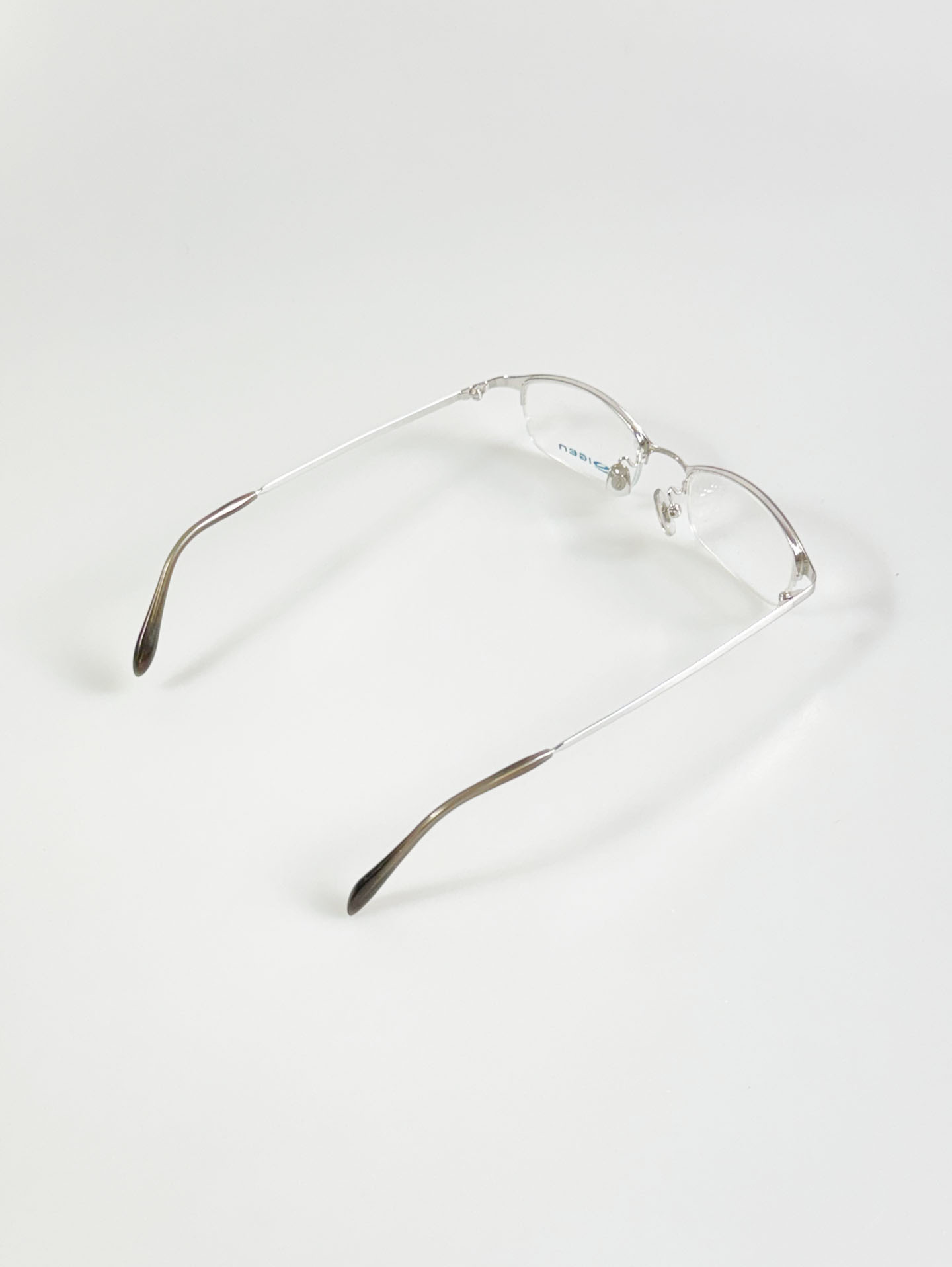 IGEN Silver Square Half-Rim Metal Frame Glasses
