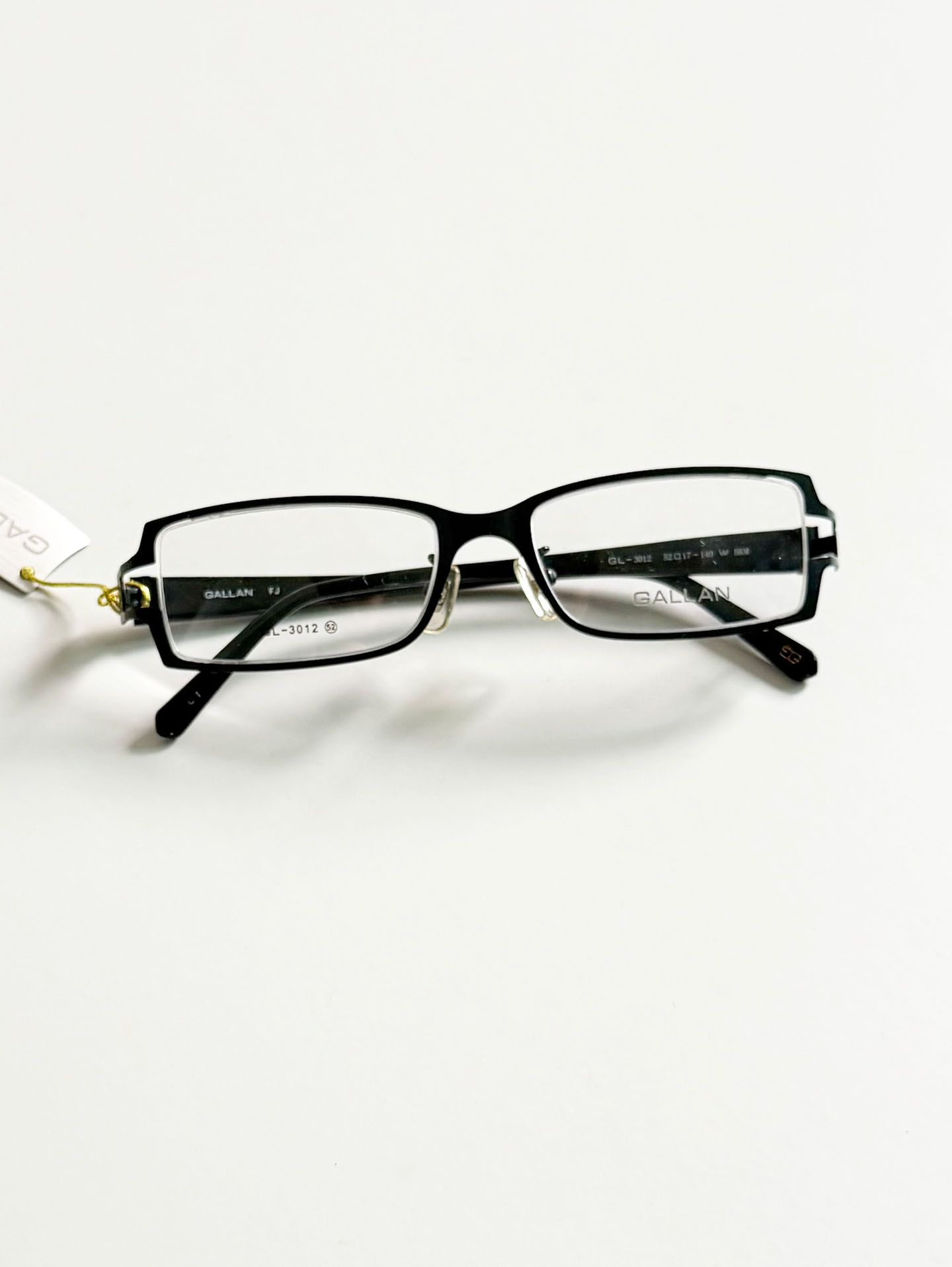 GALLAN Black Slim Square Metal Glasses