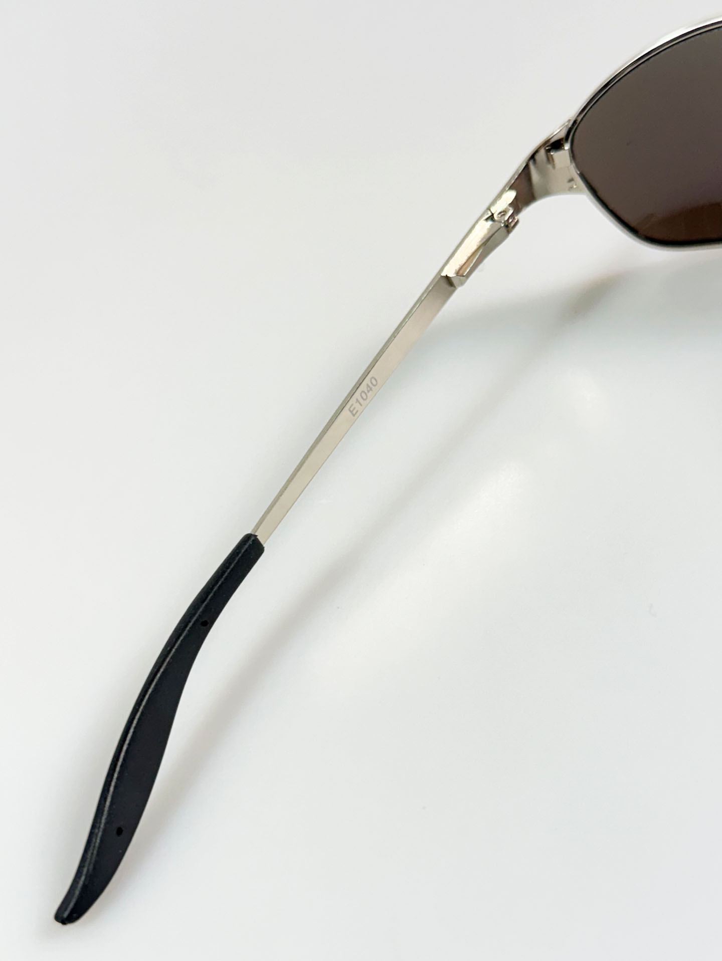 Silver Wraparound Square Metal Mirrored Sunglasses