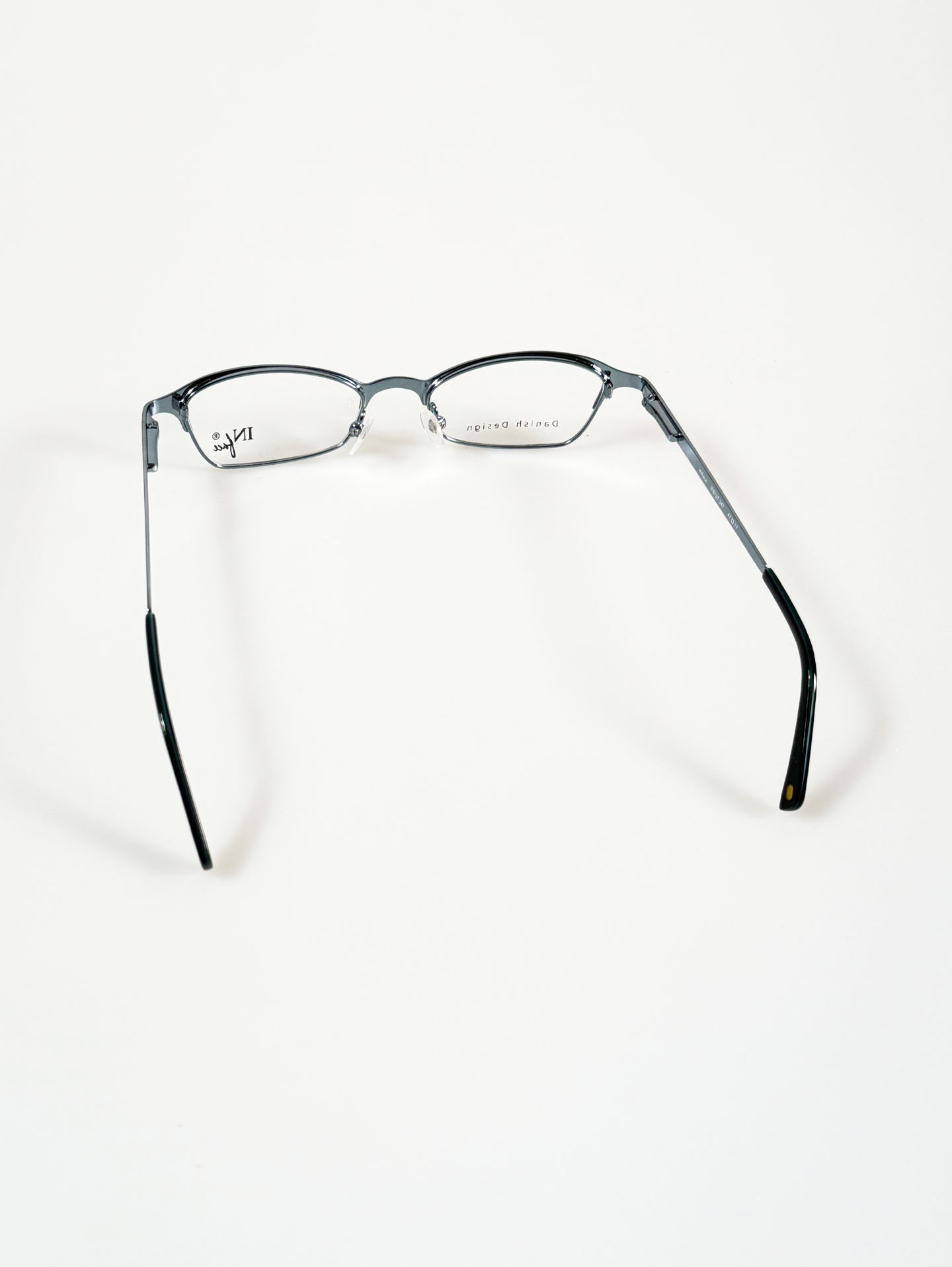 IN FACE Blue Grey Square Metal Glasses
