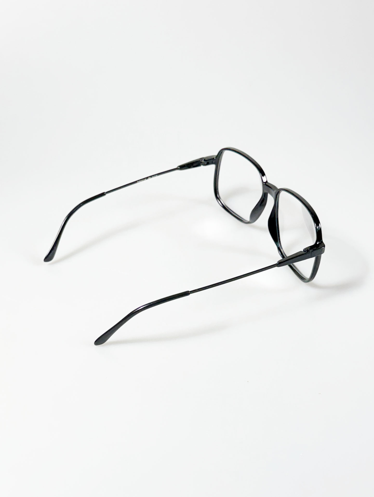 80's ELAN Epoxy Black Oversized Square Horn-Rim Glasses