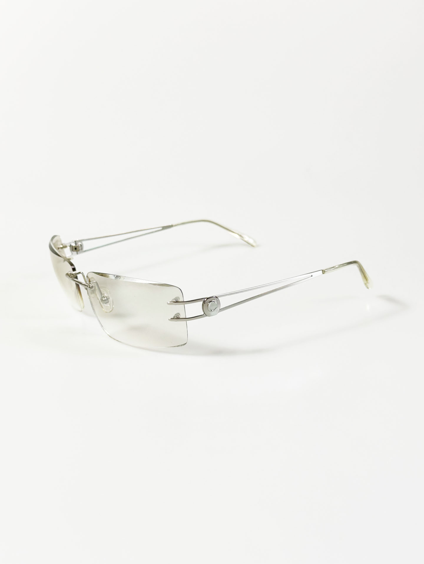 CAPRIO Rimless Square Metal Tinted Sunglasses