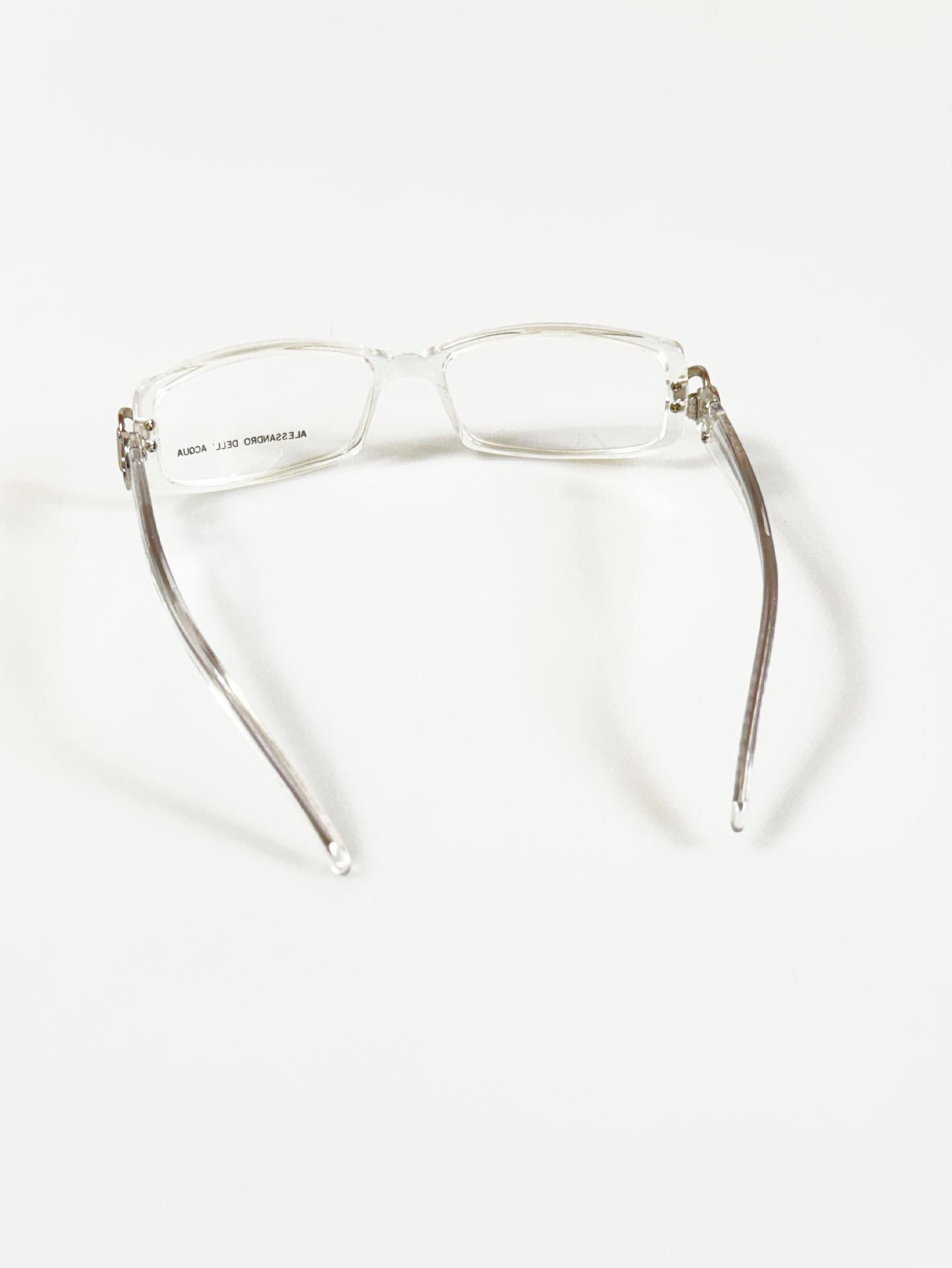 ALESSANDRO DELL'ACQUA Clear Square Horn-Rim Frame Glasses