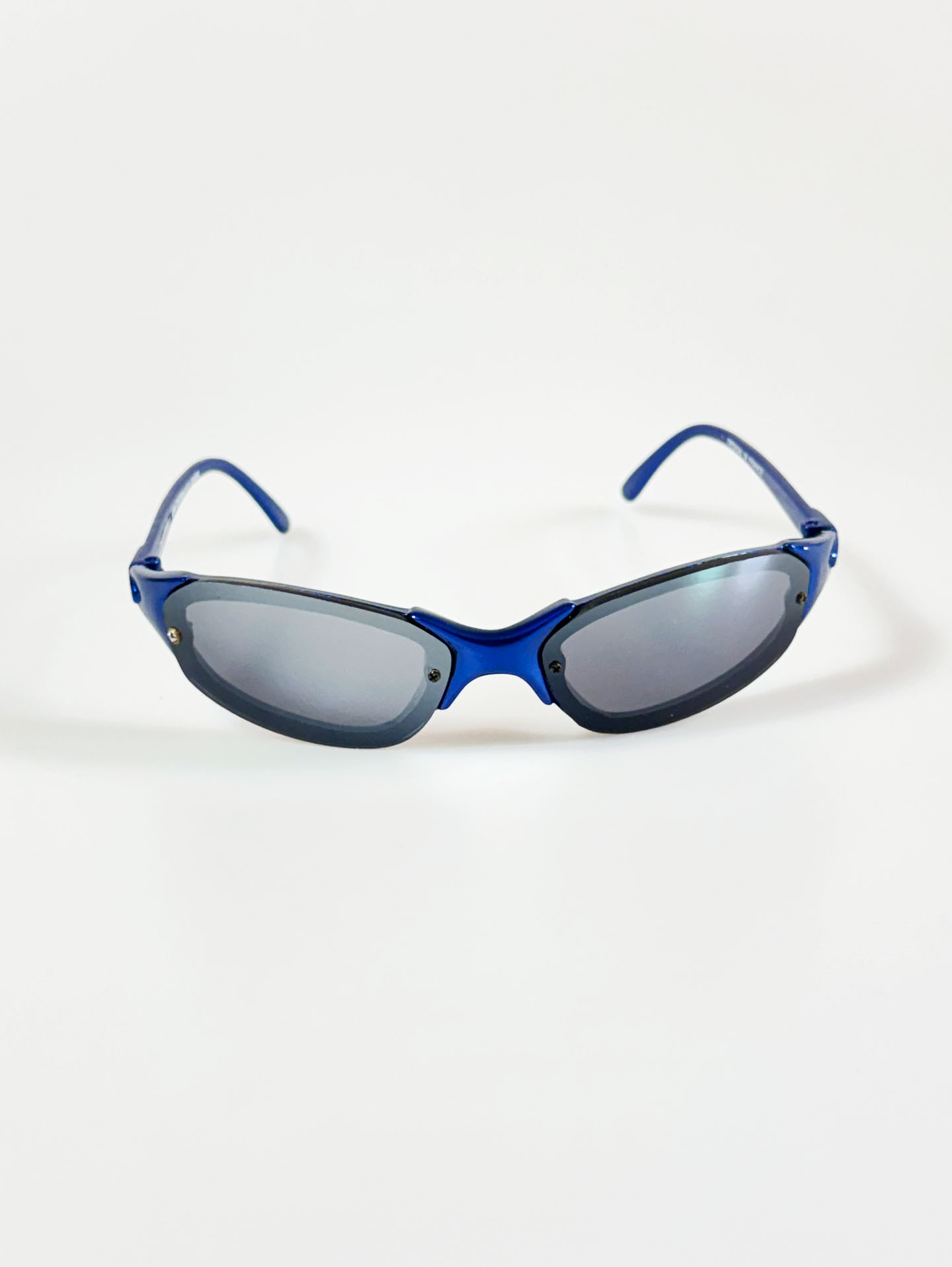 LEON Wraparound Blue Frame Sunglasses