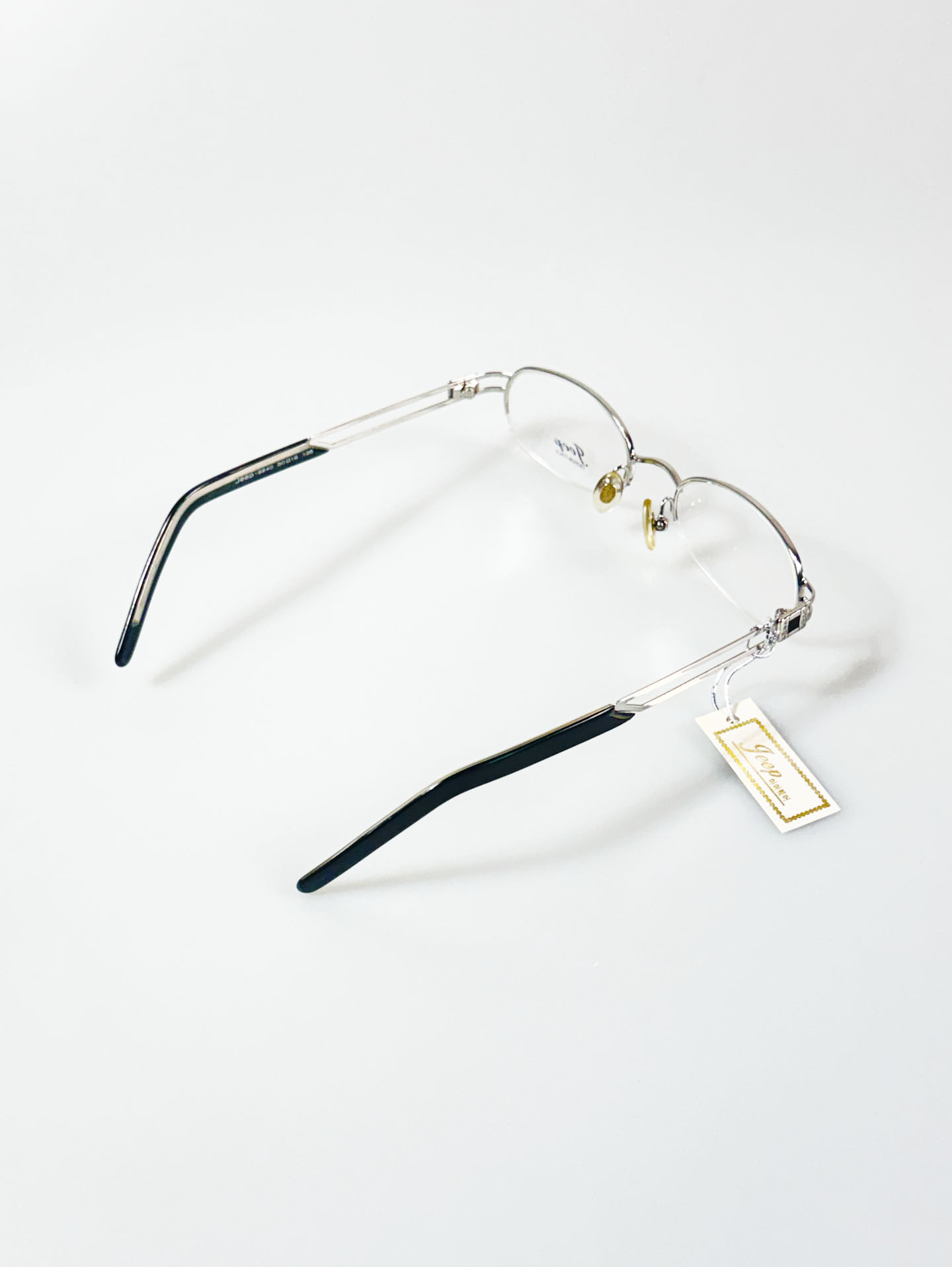 JEEP Silver Half-Rim Oval Metal Frame Glasses