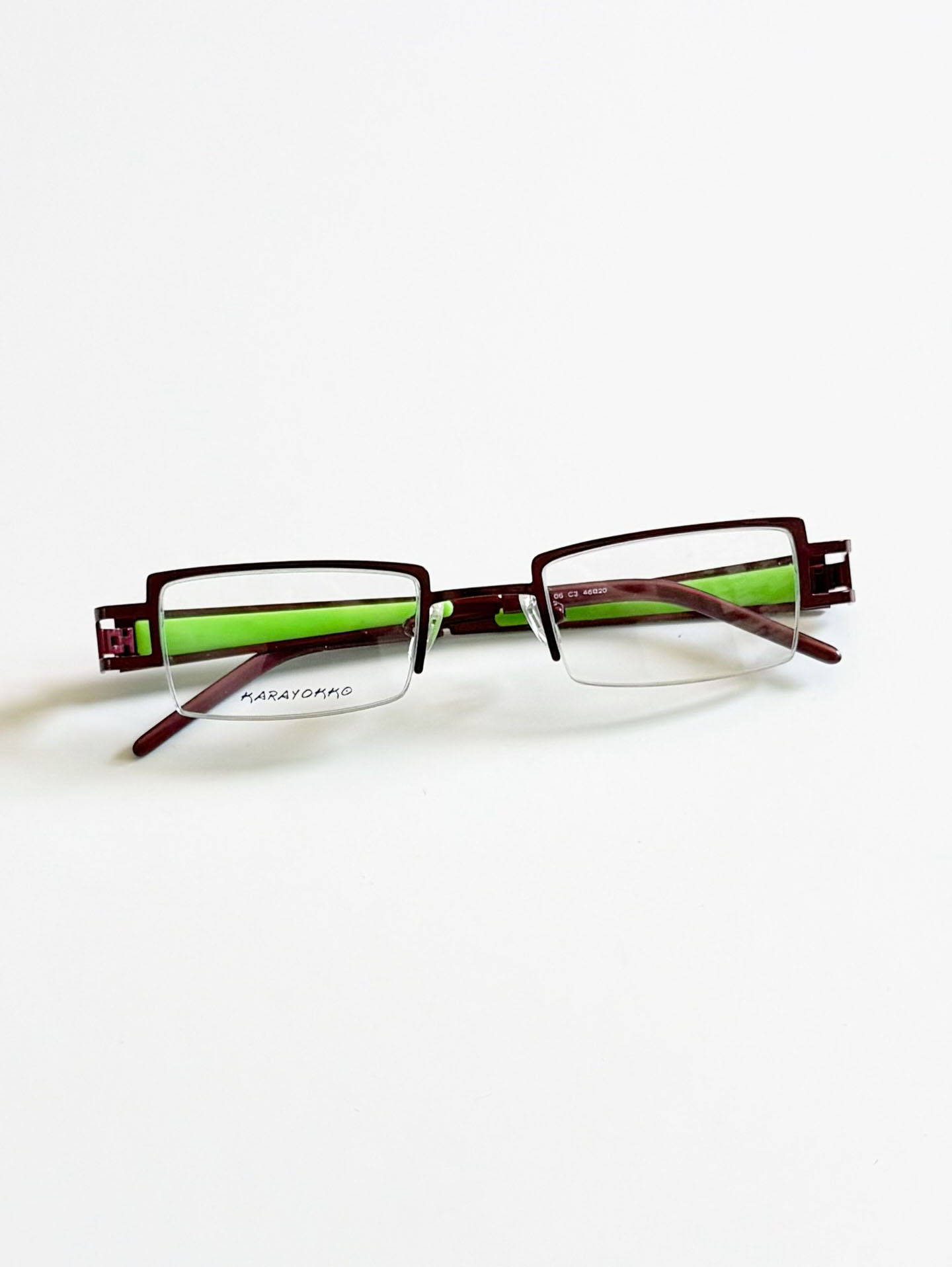 KARAYOKKO Square Half-Rim Metal Glasses