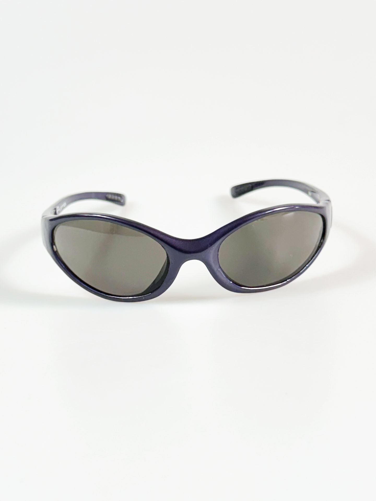 BLOC Purple Wraparound Oval Frame Sunglasses
