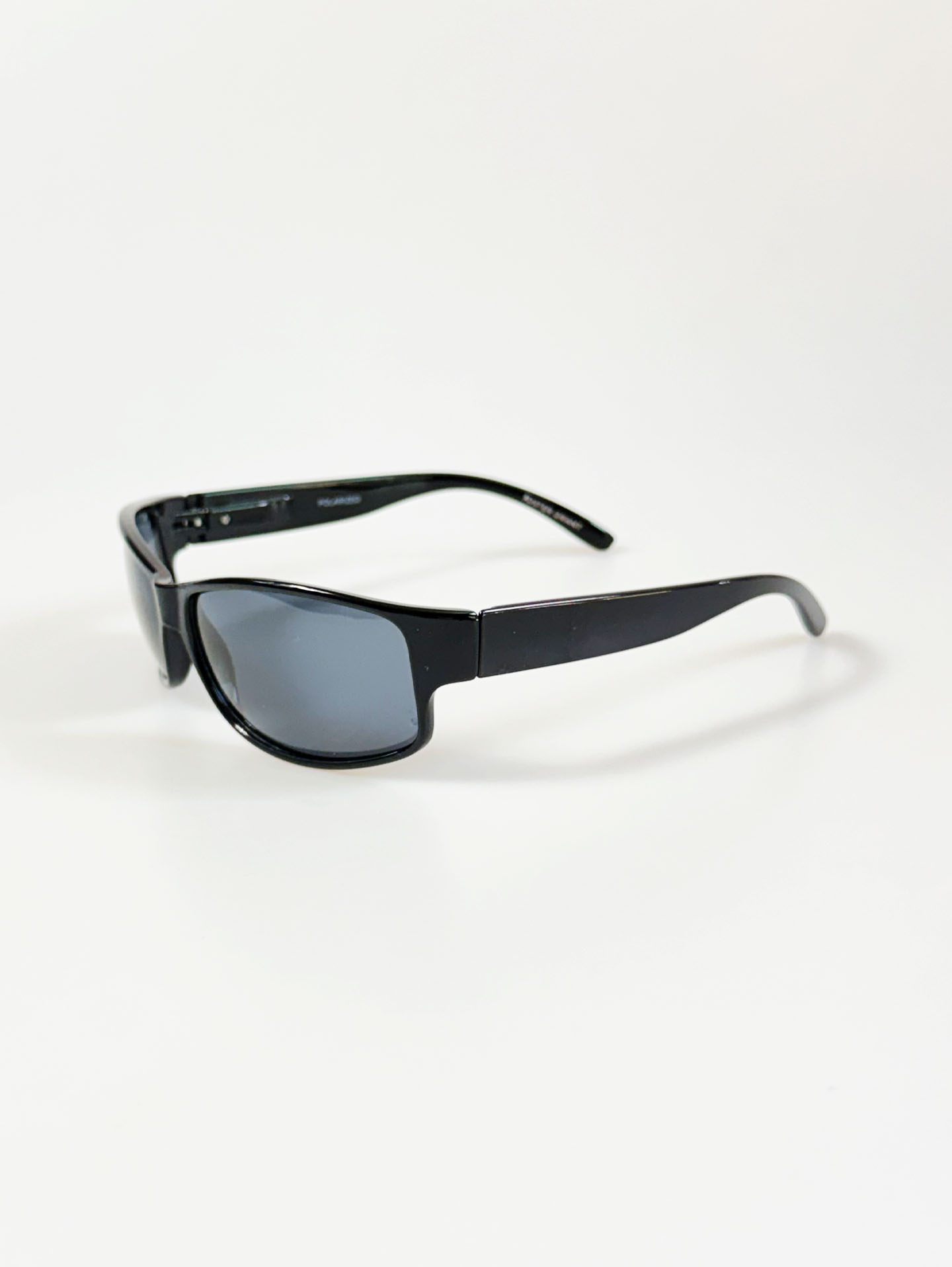 FOSTER GRANT Black Wraparound Square Frame Sunglasses