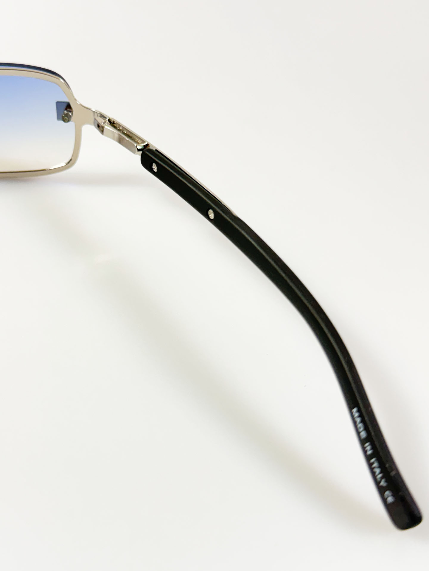 Rimless Square Double Bridge Metal Tint Sunglasses